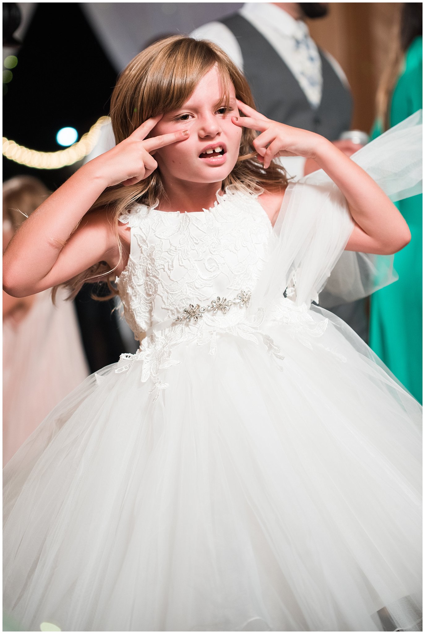 Wedding party dancing and celebrating | Dusty Blue and Rose Summer Wedding at Oak Hills Utah | Jessie and Dallin Photography