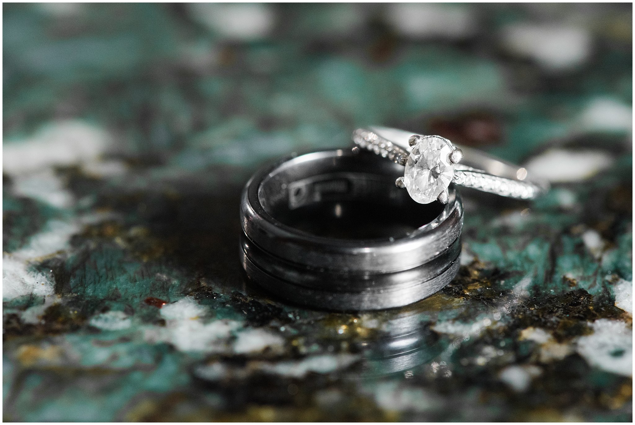 Wedding ring detail shot to match tartan kilt | Talia Event Center Summer Wedding | Jessie and Dallin Photography