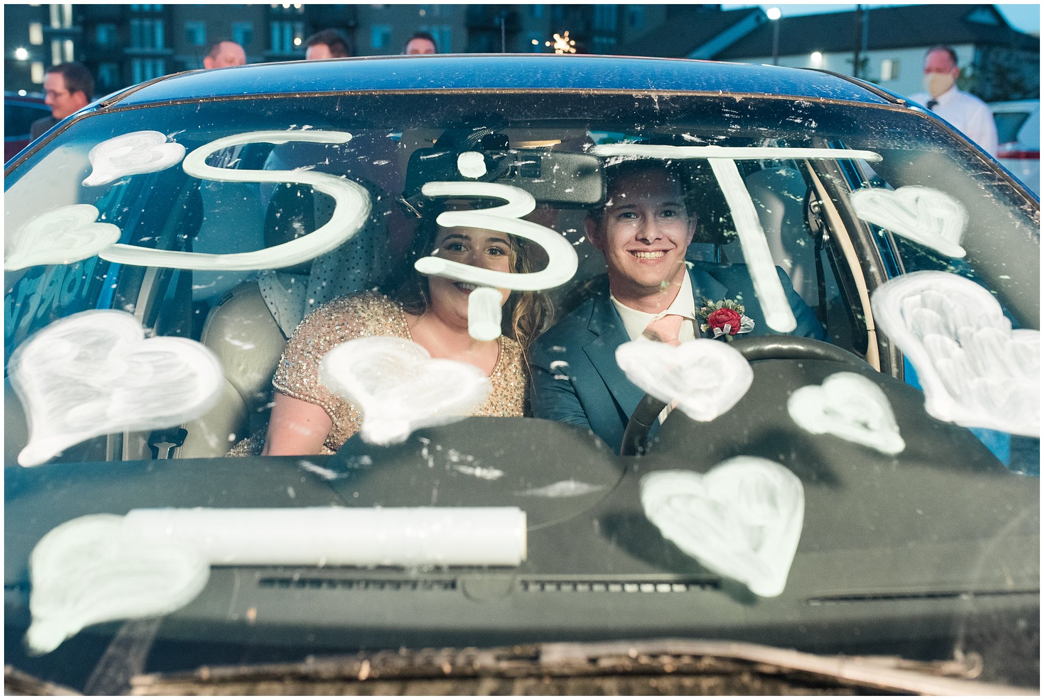 Bride and groom sparkler exit sendoff | Talia Event Center Summer Wedding | Jessie and Dallin Photography