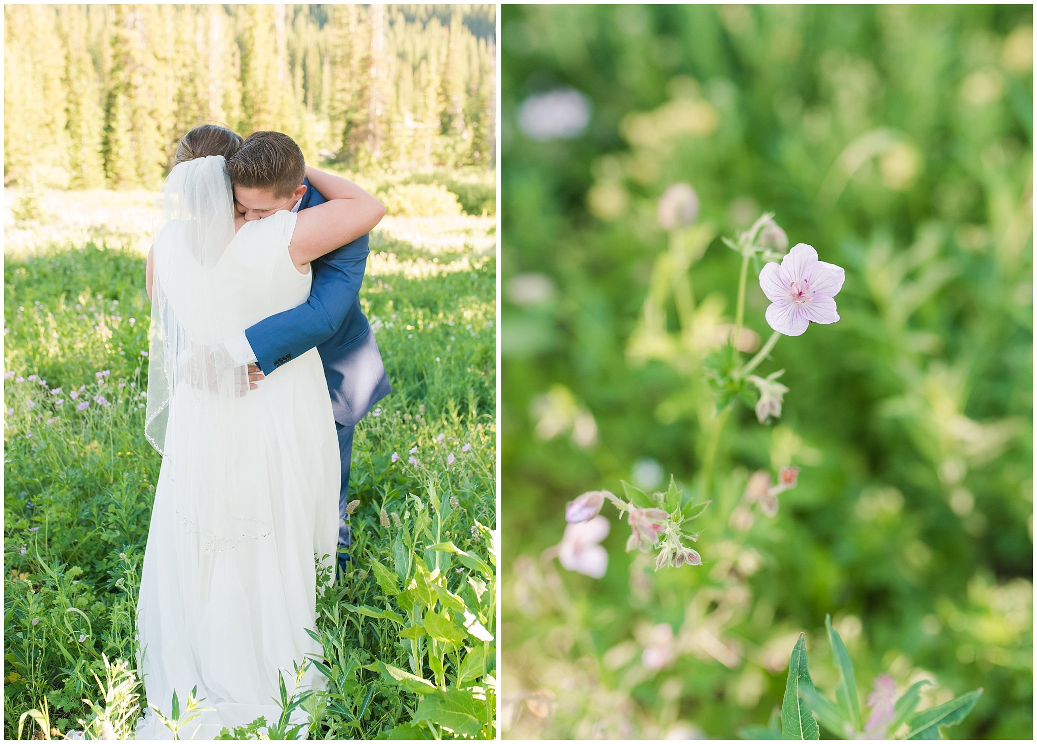 Bride and Groom first look | Tony Grove Summer Formal Session | Jessie and Dallin Photography