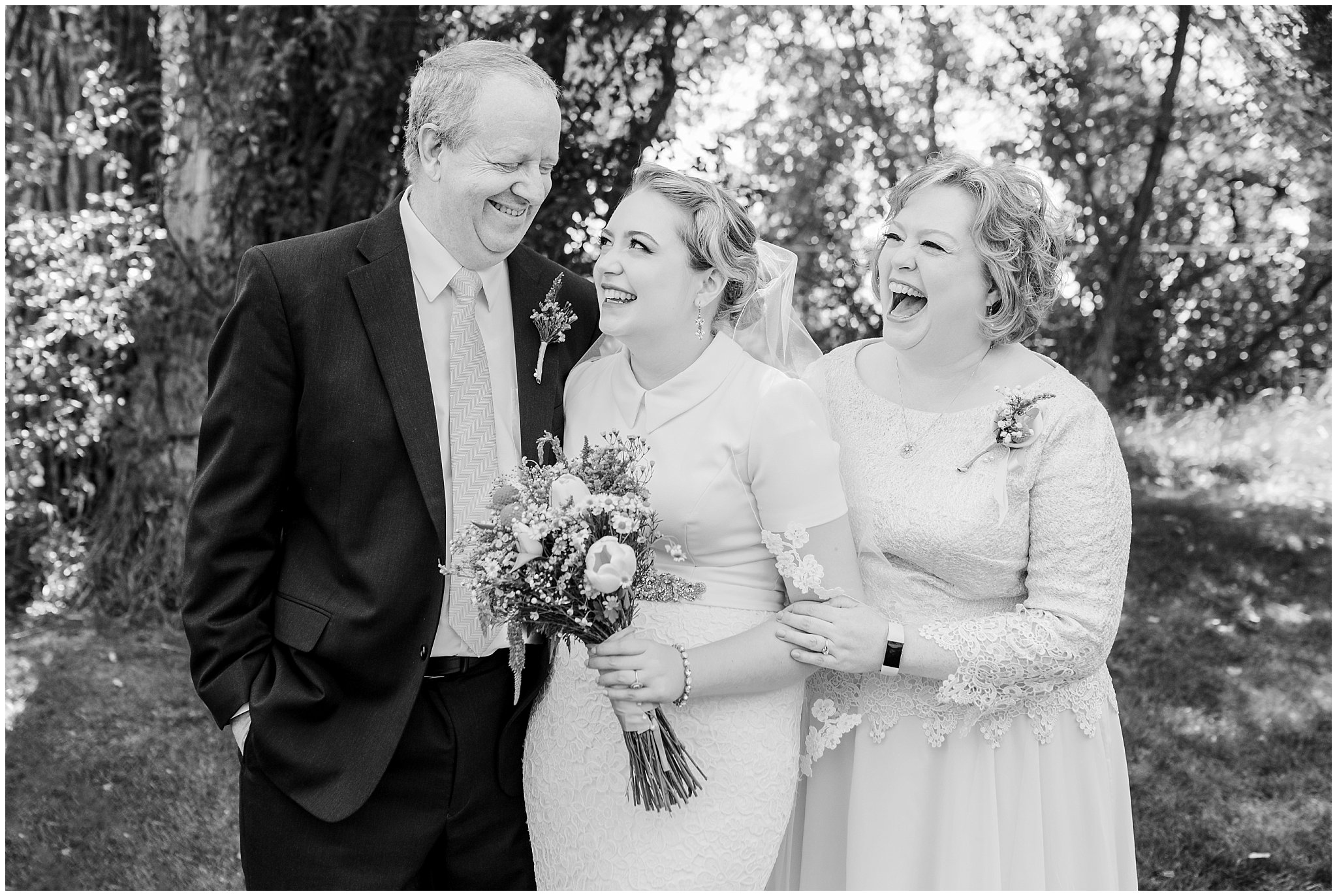 Family formal photos candid and formal | Fountain View Event Venue and Bountiful Temple Wedding | Jessie and Dallin Photography