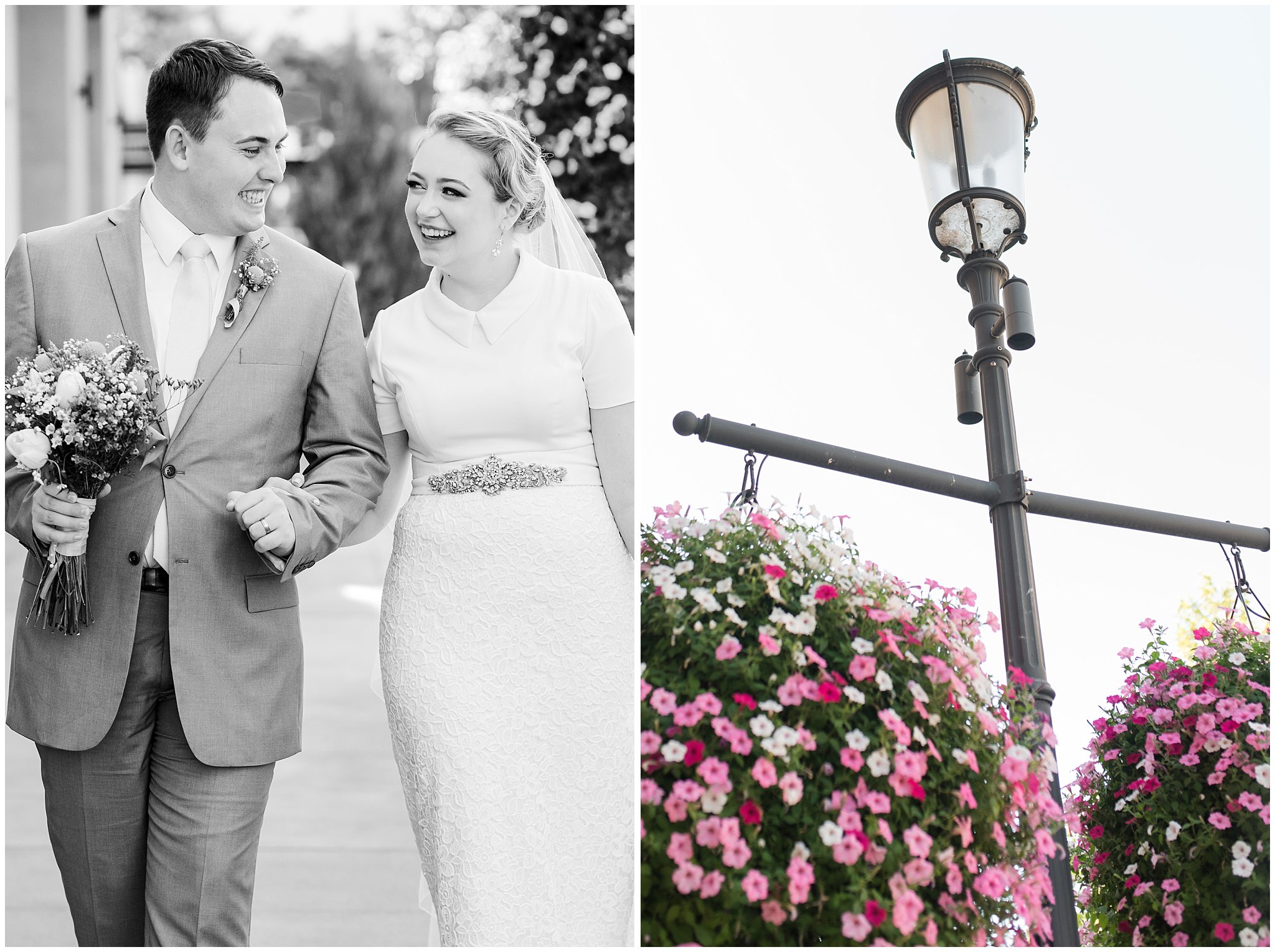 Bride and groom vintage themed wedding at Fountain View Event Venue at Farmington Station | Fountain View Event Venue and Bountiful Temple Wedding | Jessie and Dallin Photography