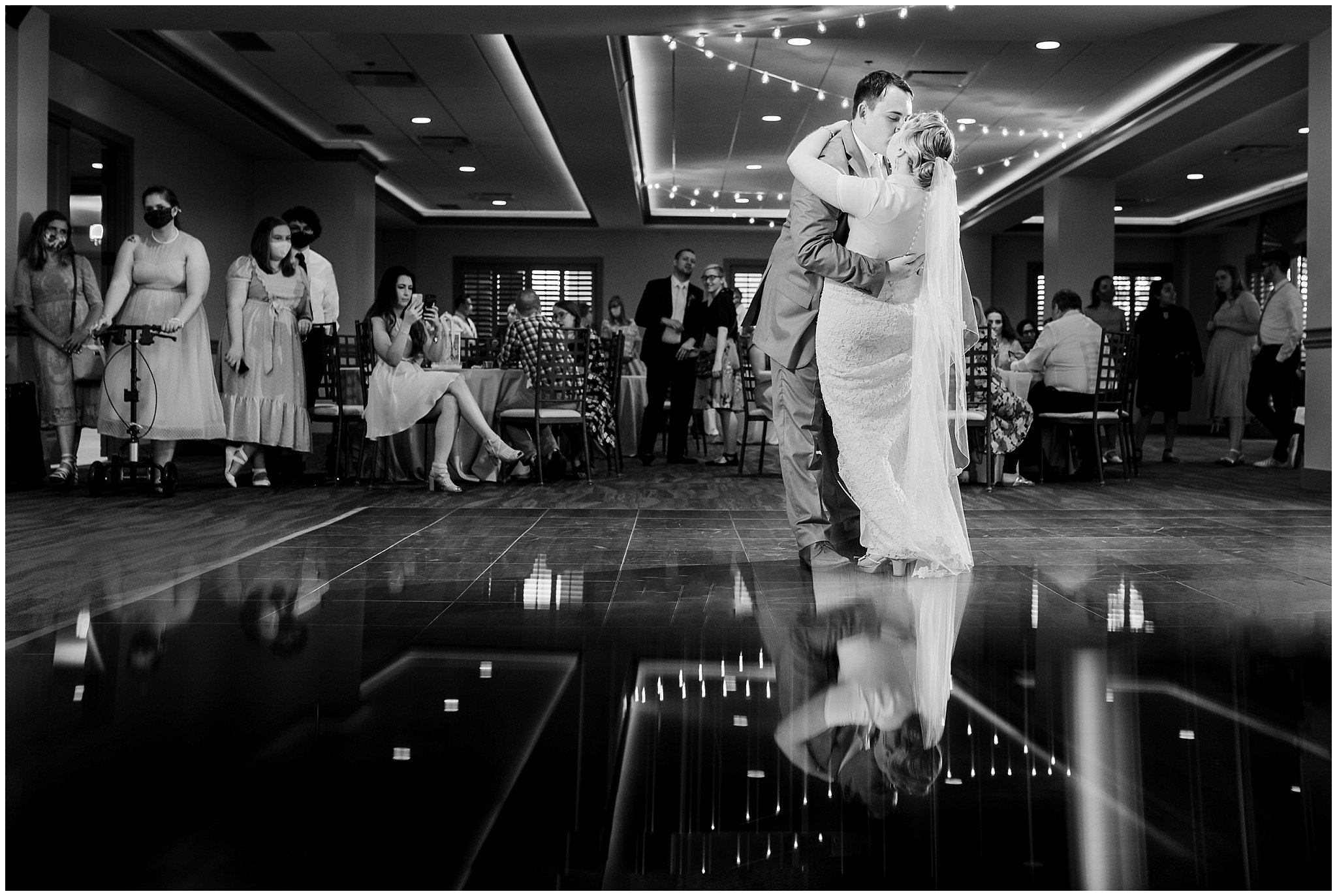 First dance during Fountain View Event Venue reception details | Fountain View Event Venue and Bountiful Temple Wedding | Jessie and Dallin Photography