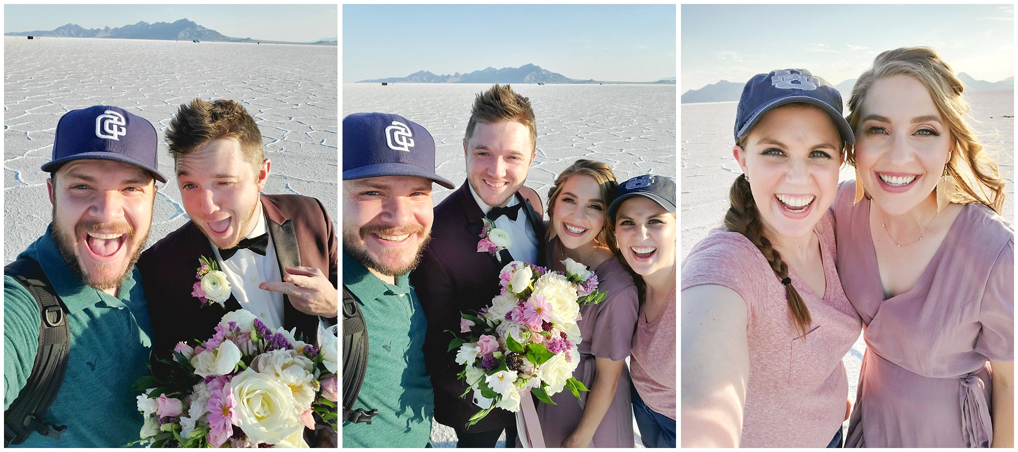 Jessie and Dallin with couple at the Salt Flats