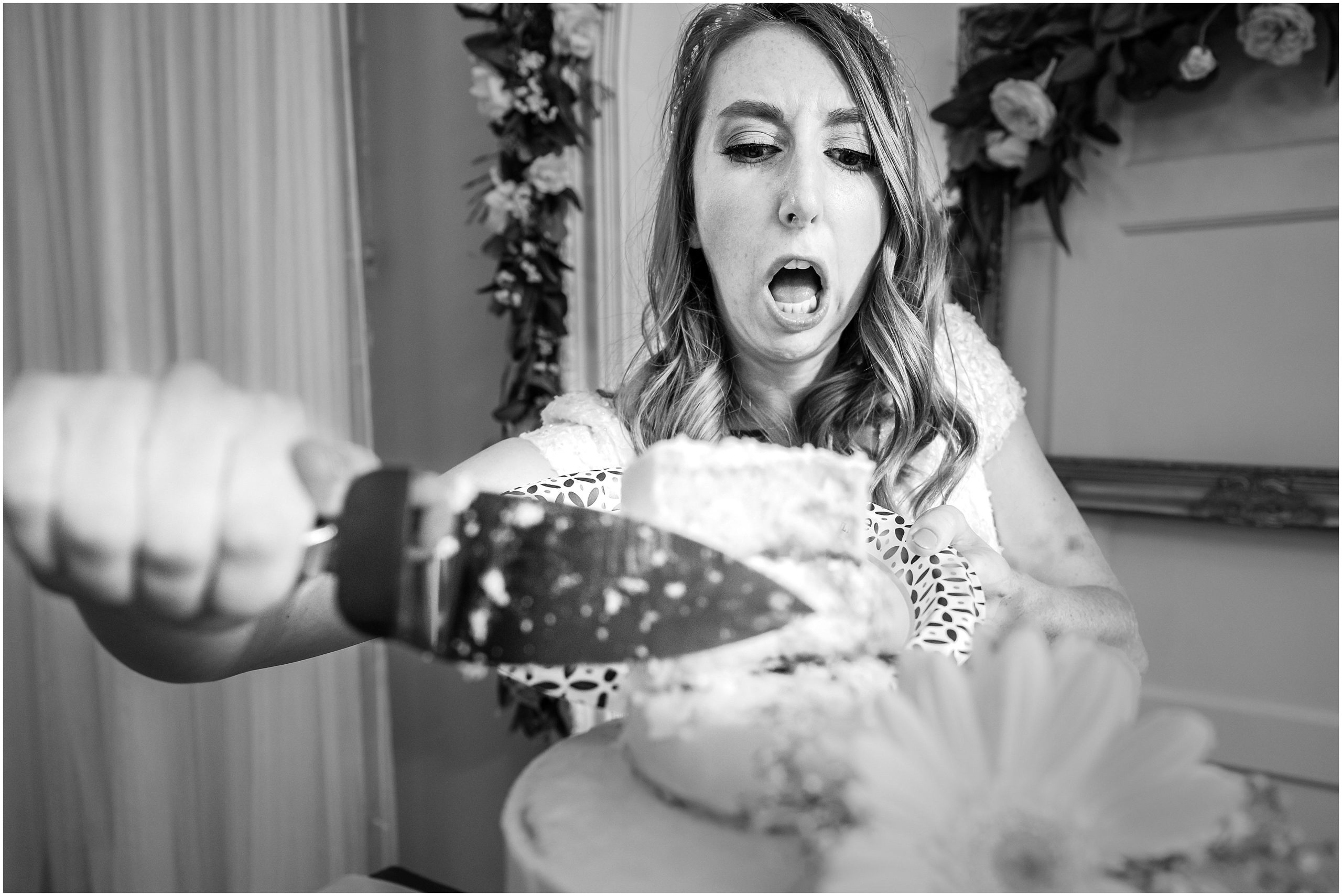 Cake cutting at reception | Payson Temple and White Willow Wedding | Jessie and Dallin Photography
