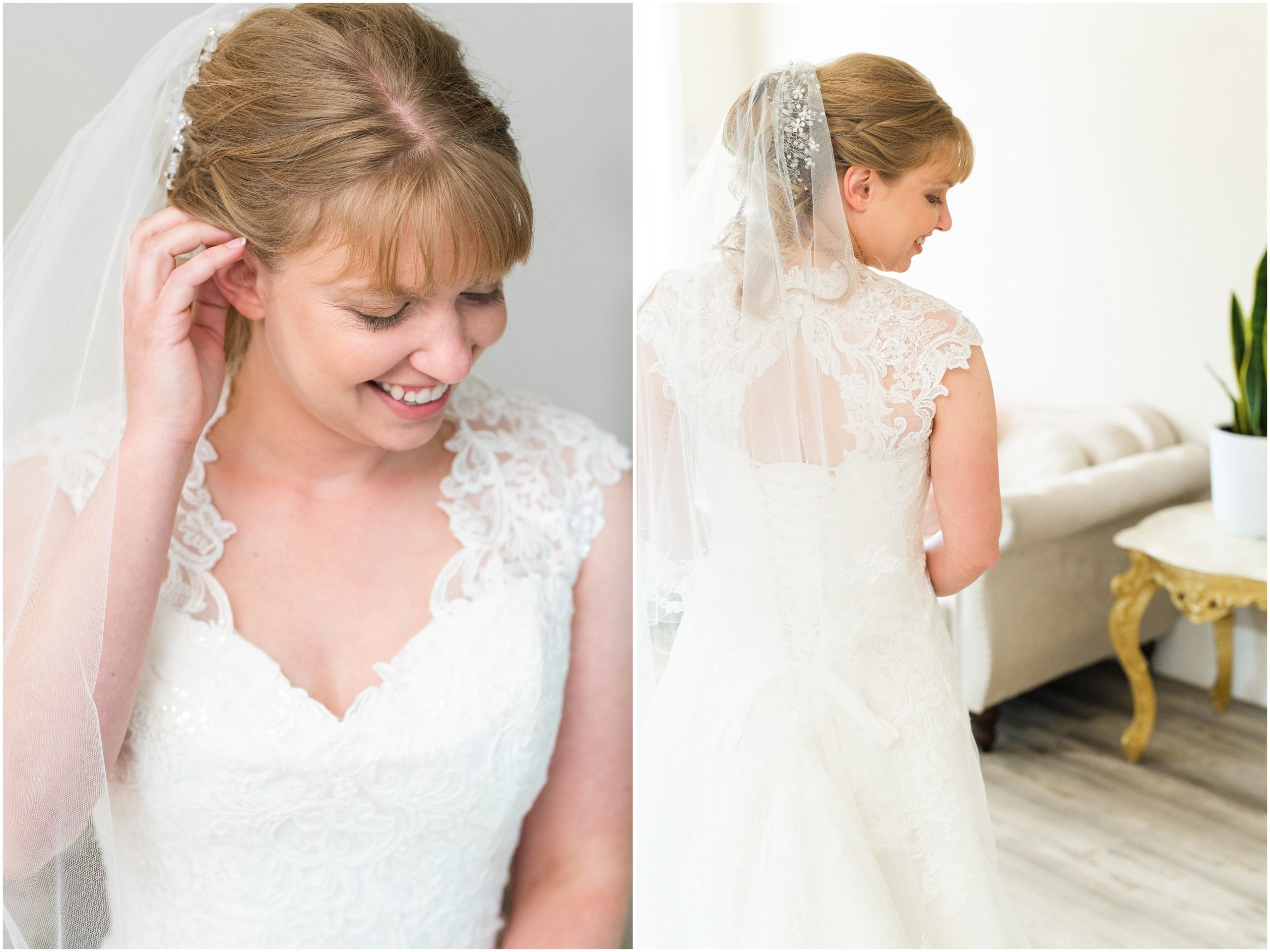 Bride Getting Ready | Orchid Inspired Summer Wedding at Oak Hills Utah | Jessie and Dallin Photography