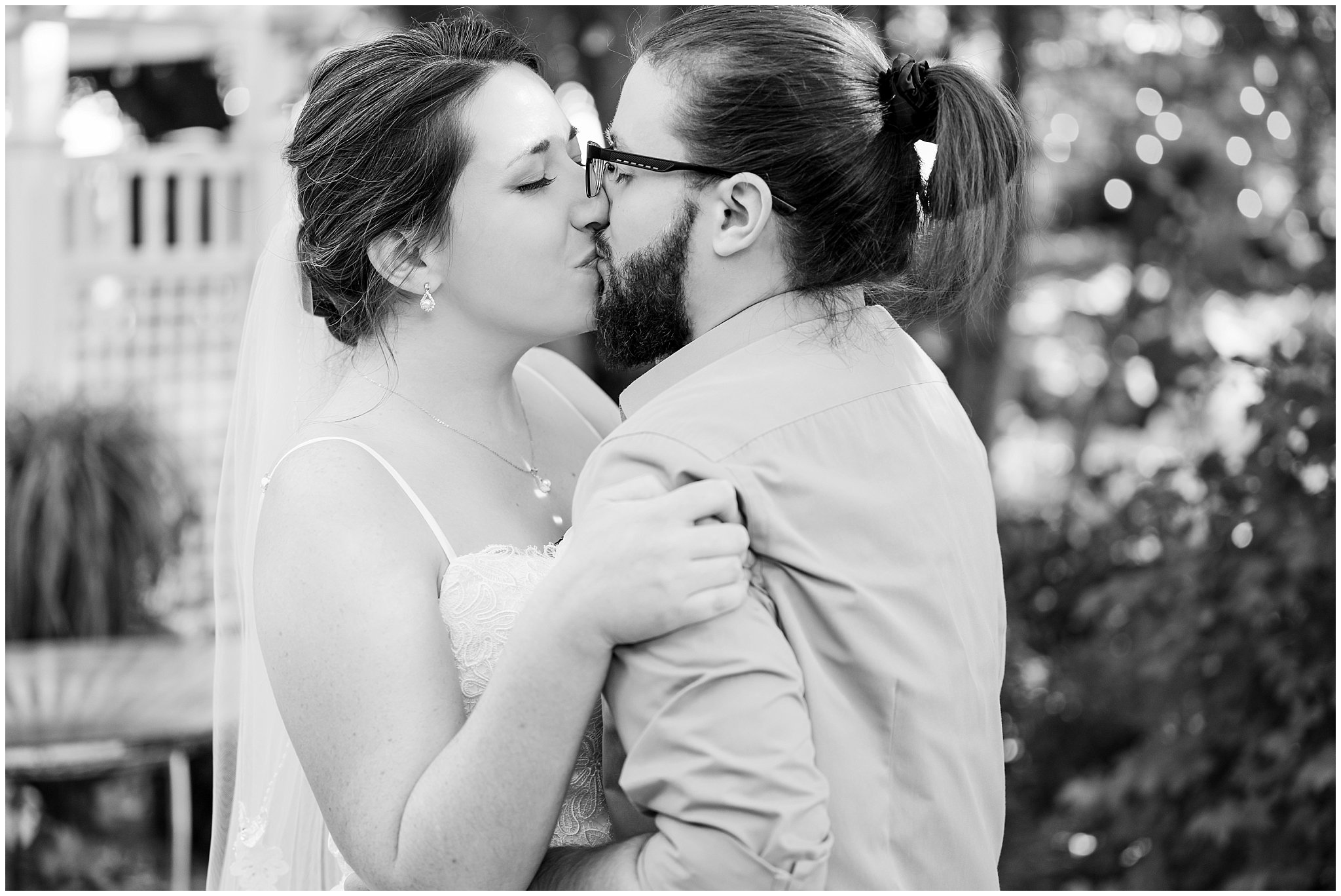 Bride and Groom sharing a moment | Intimate Utah Summer Garden Wedding | Jessie and Dallin Photography