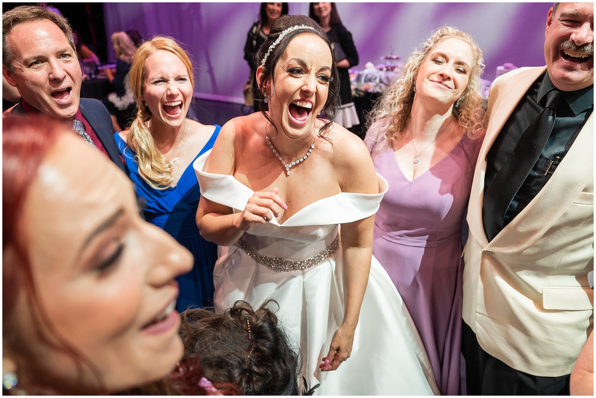 Wedding reception on stage | Broadway Musical Theatre Wedding