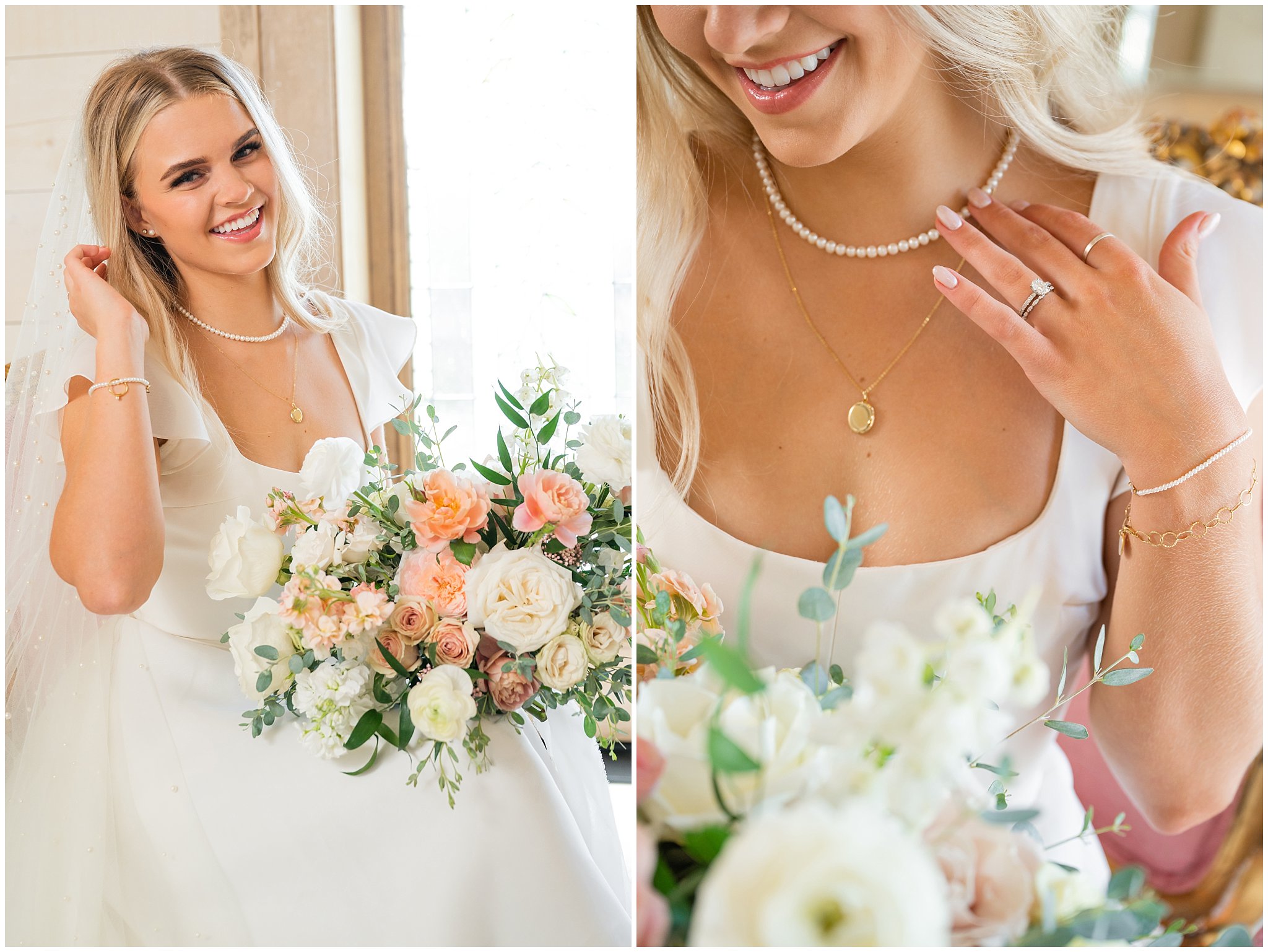Bridal portraits and wedding day details at Walker Farms