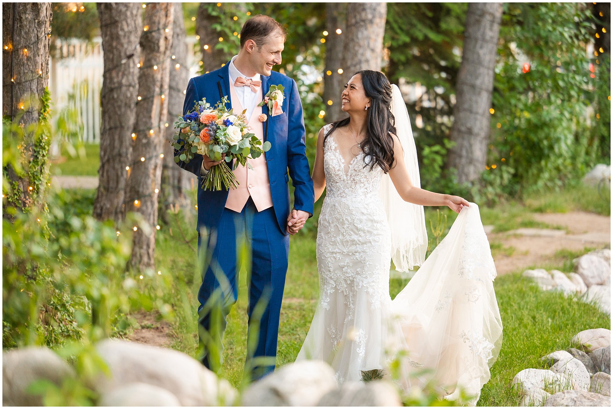 Bride and groom couple's portraits the woods | Oak Hills Utah Destination Wedding | Jessie and Dallin Photography