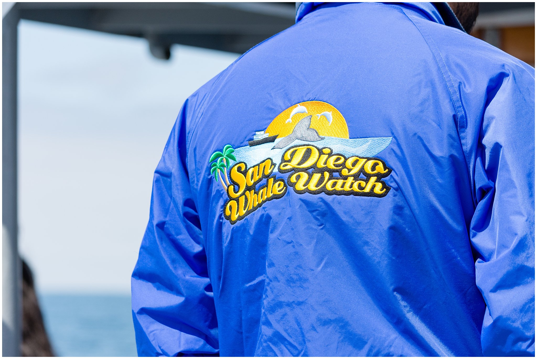 San Diego whale watchers jacket - san diego honeymoon
