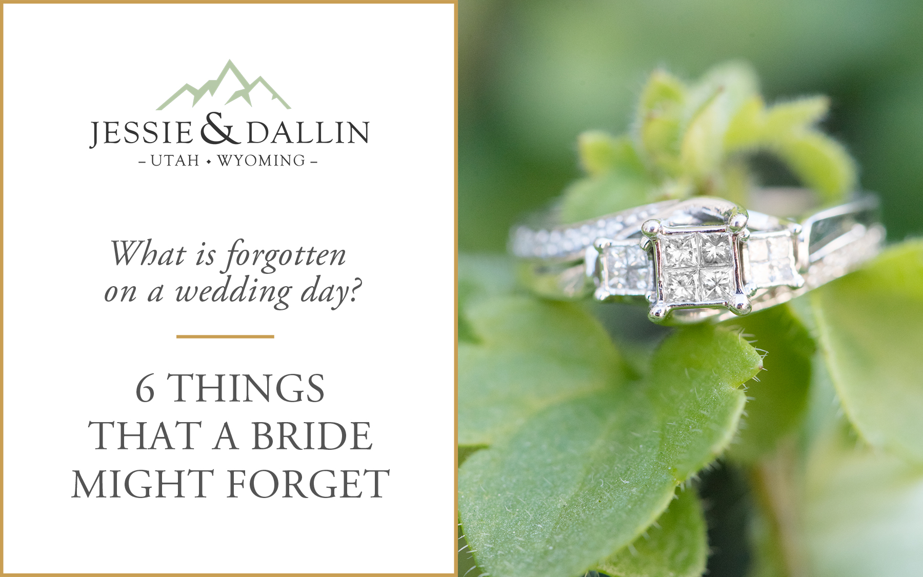 Blog post cover for 6 things that a bride might forget