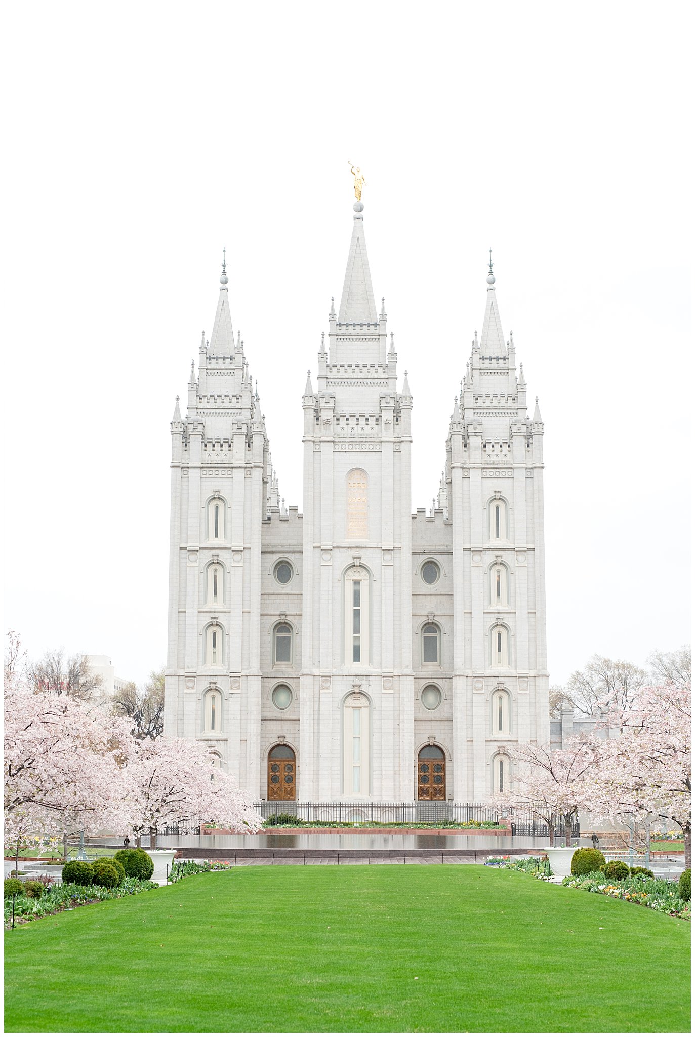 Salt Lake Temple in Spring | spring lds wedding