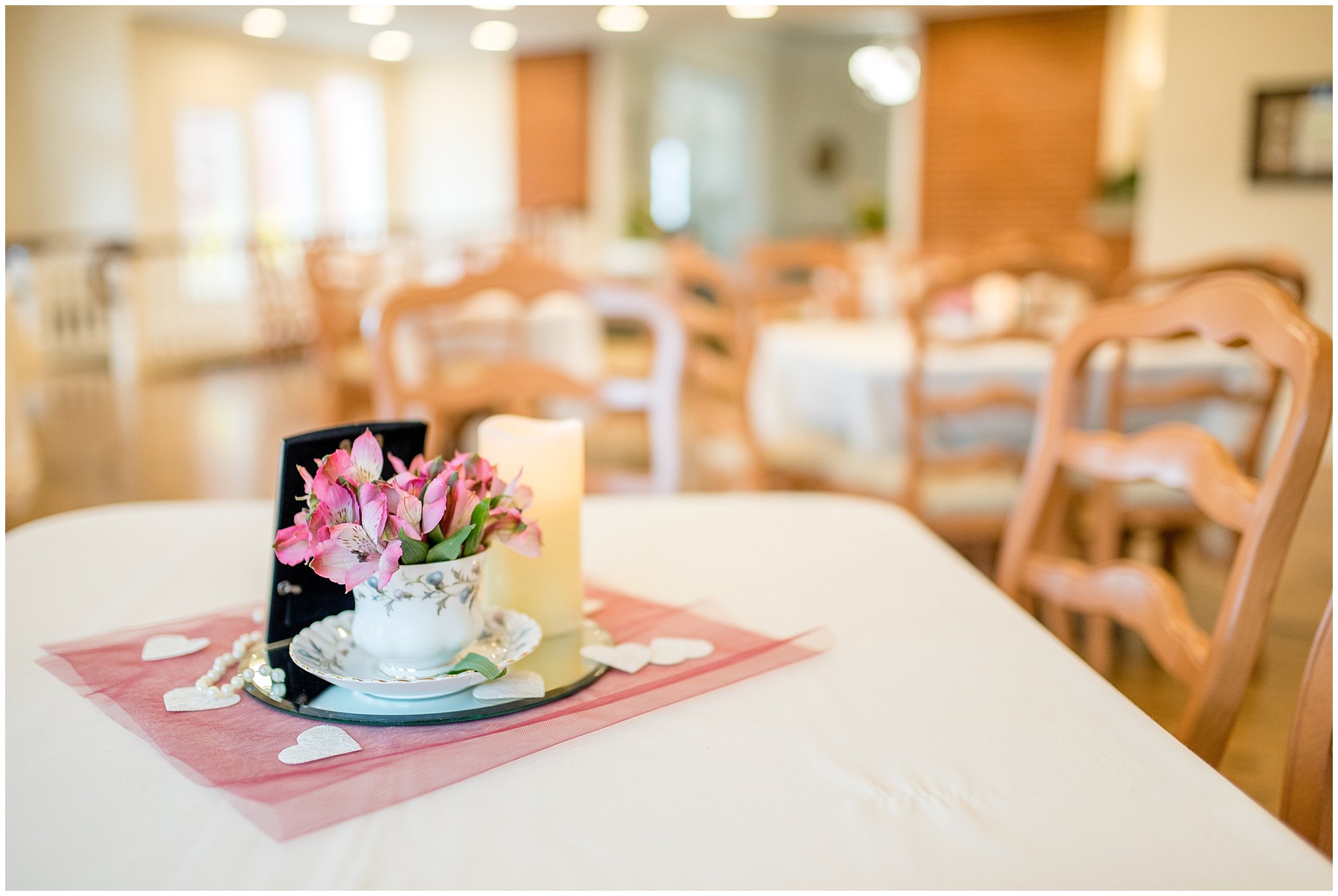 reception detail pictures | rose, raspberry, and navy wedding | Eldredge Manor