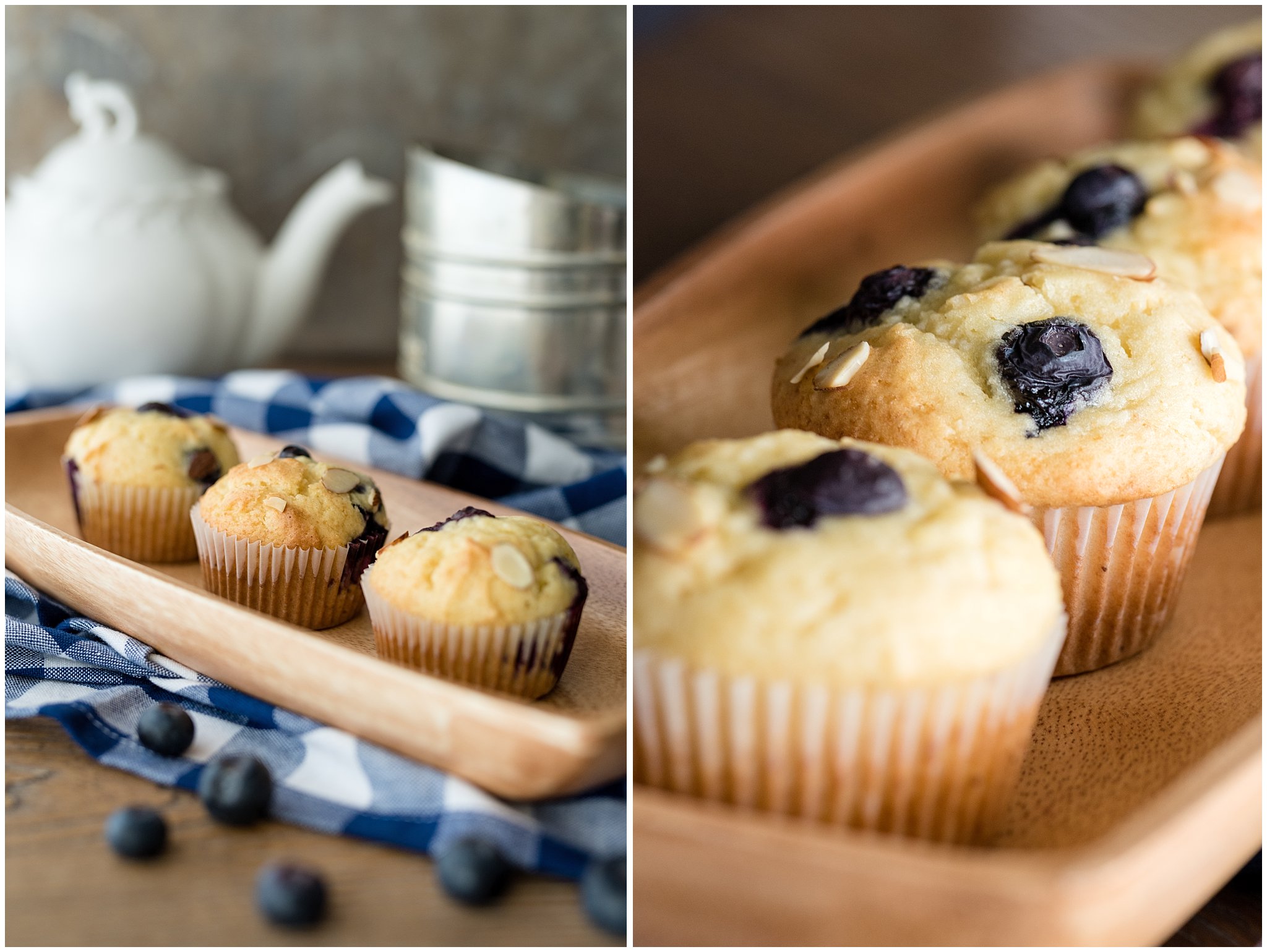 Blueberry Muffins food photography | Utah Wedding cakes | Sweet Cravings