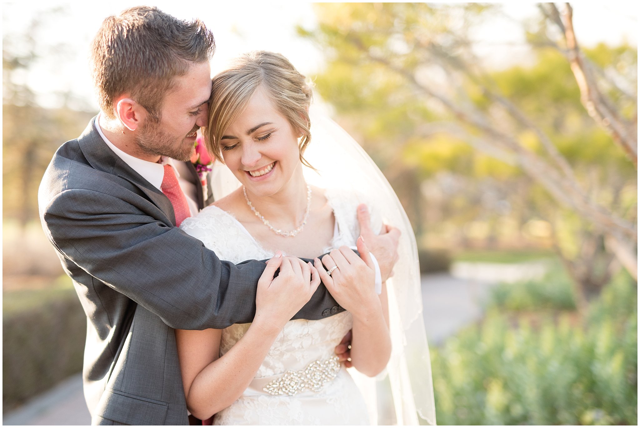 Thanksgiving Point Wedding | Spring Bride and Groom portraits | Garden Wedding Photography