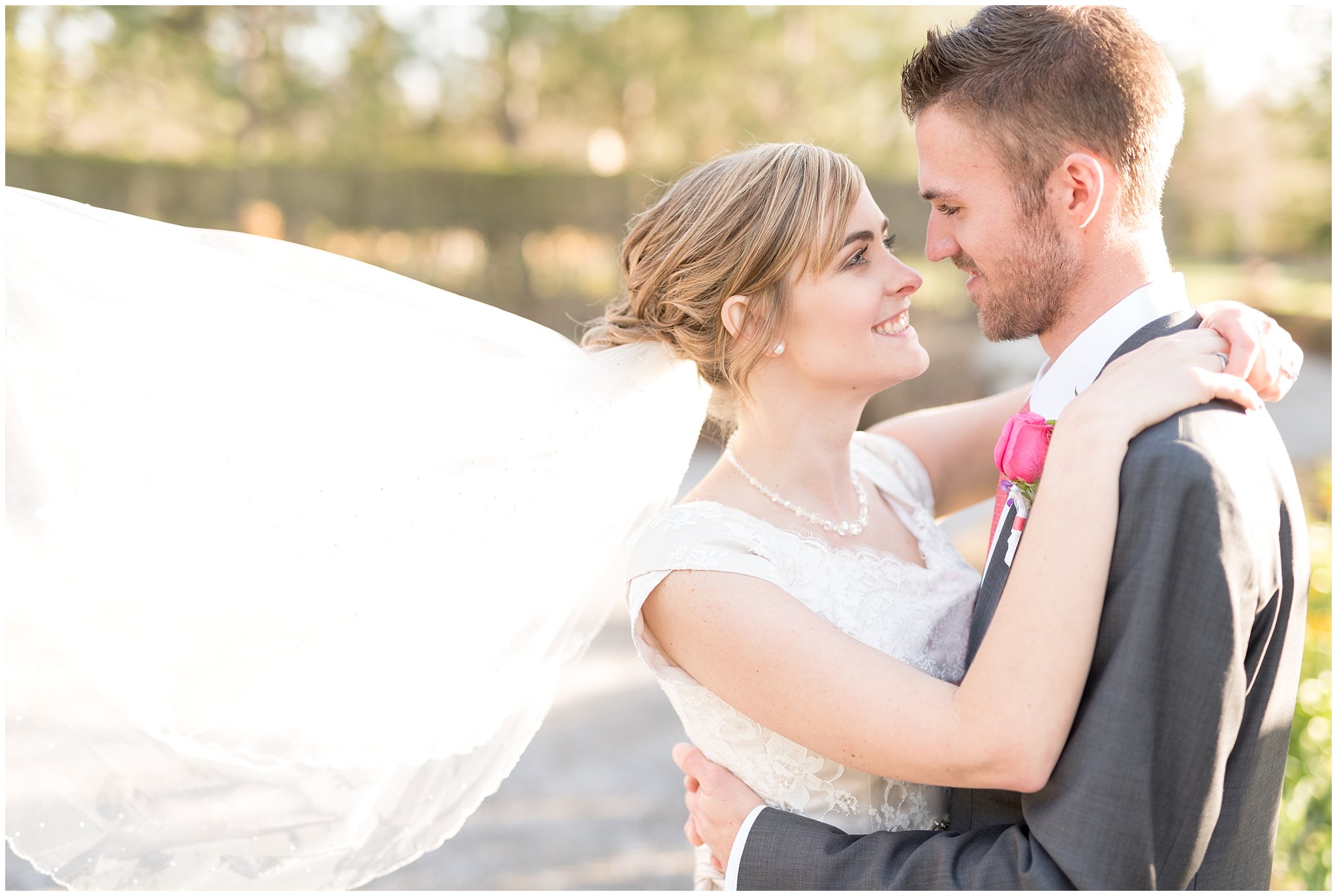 Thanksgiving Point Wedding | Spring Bride and Groom portraits | Garden Wedding Photography