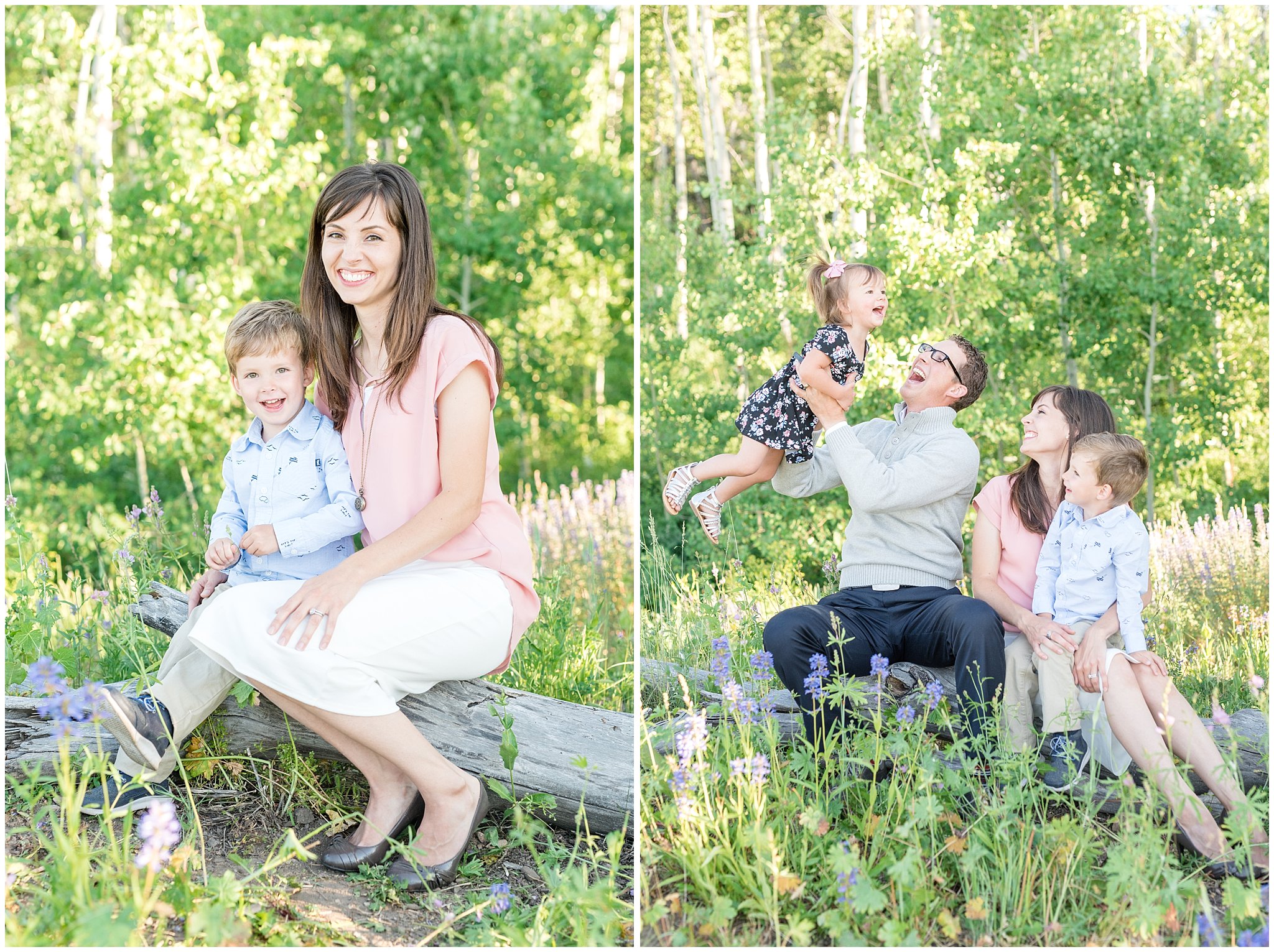candid family pictures in the mountains of snowbasin utah