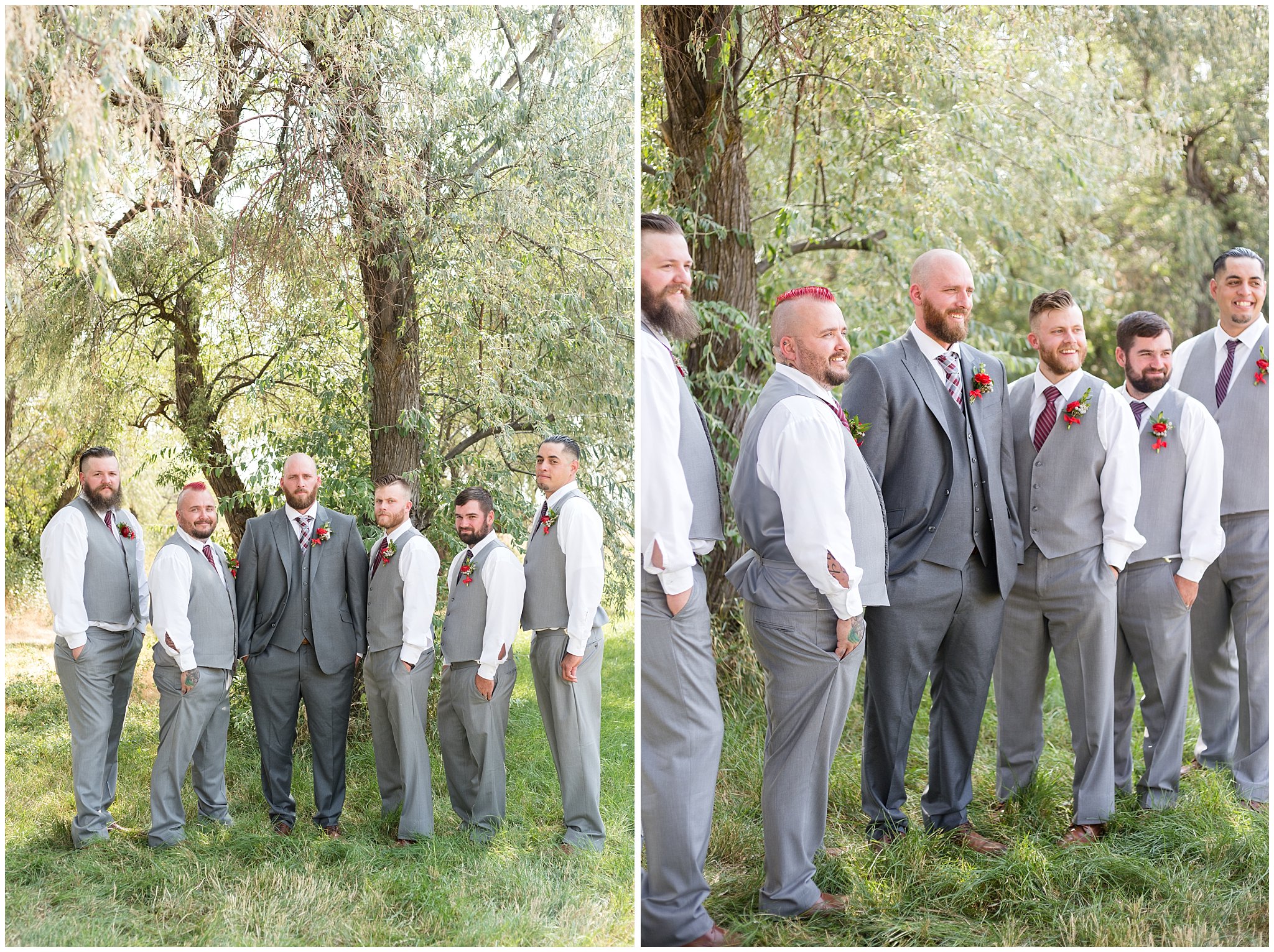 Groom and groomsmen | Davis County Outdoor Wedding | Jessie and Dallin Photography