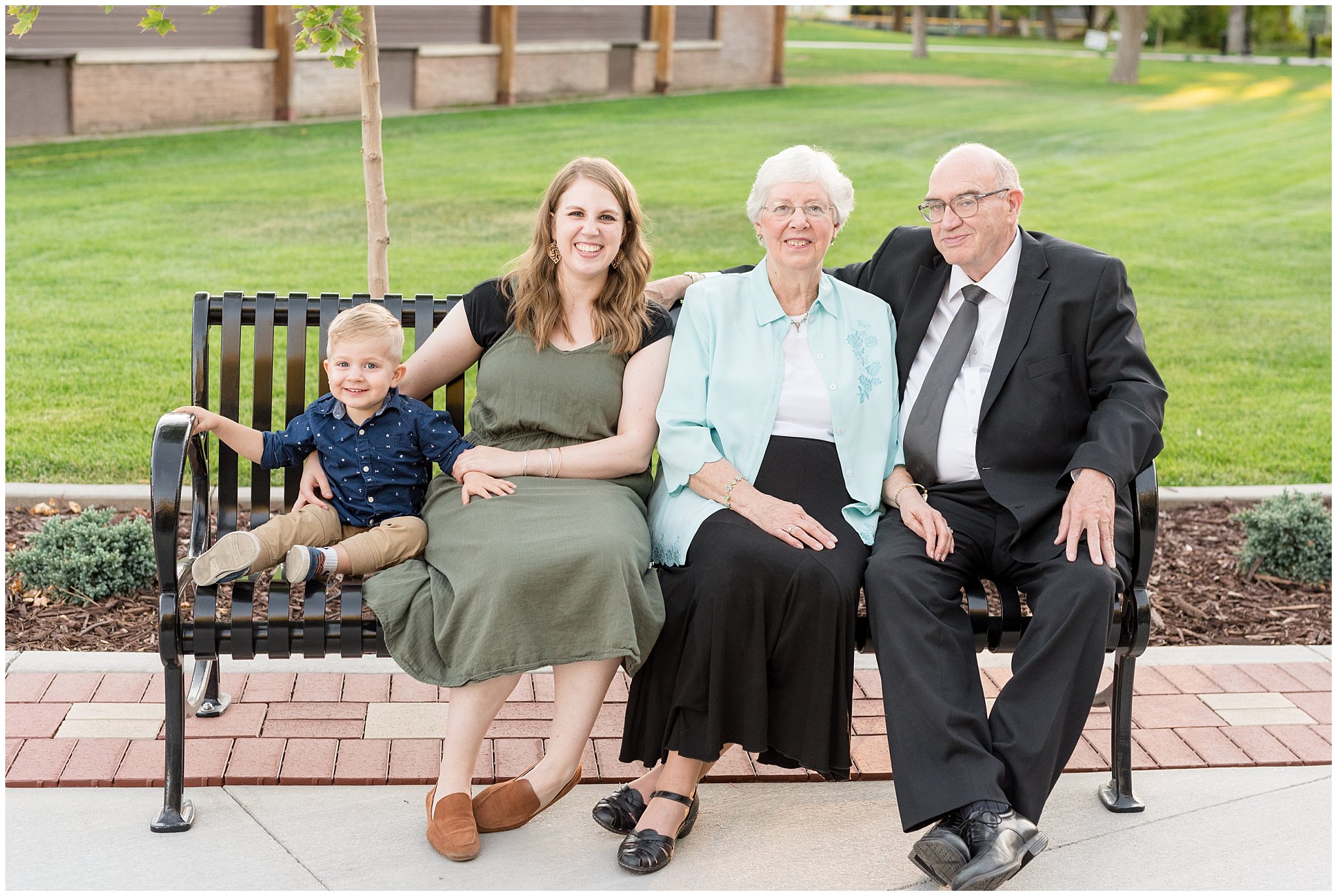 Jessie Liam and grandparents | Layton Commons Park | Layton Couples Photographer | Jessie and Dallin