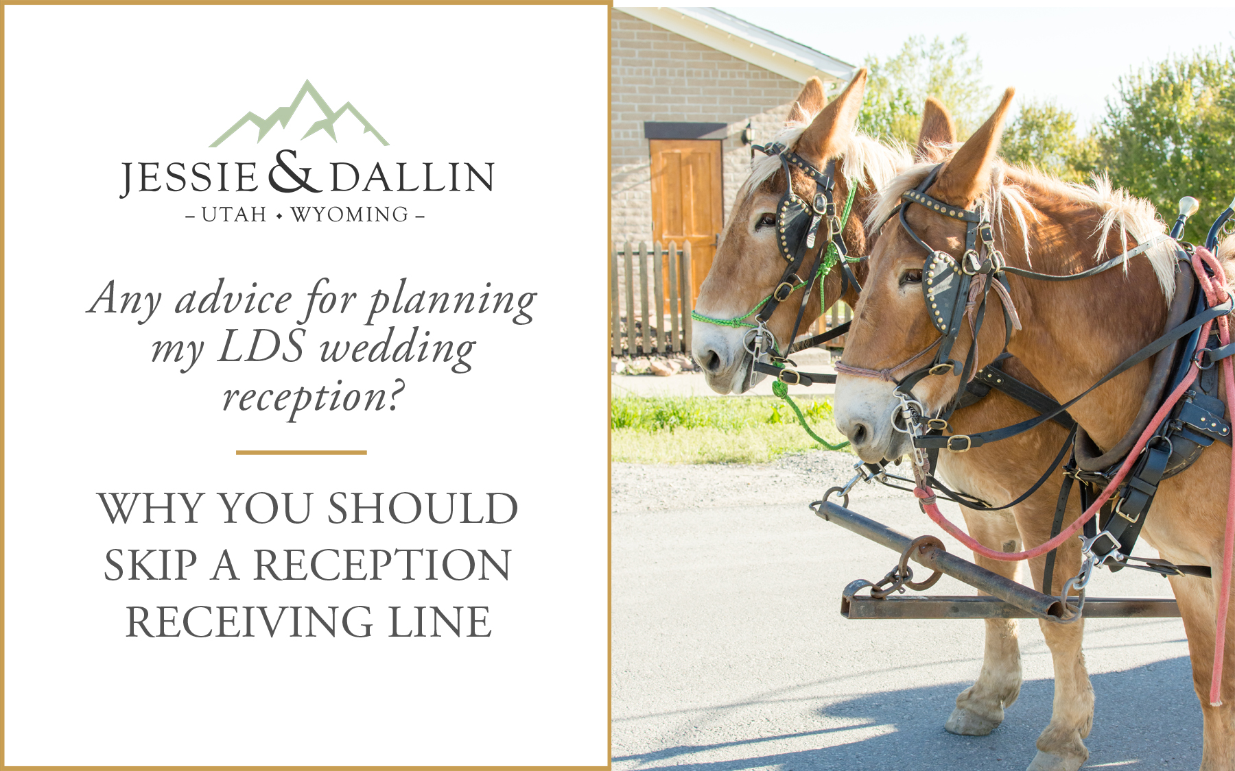 Blog Post Cover | Why You Should Skip a Receiving Line during your LDS temple wedding | Jessie and Dallin Photography