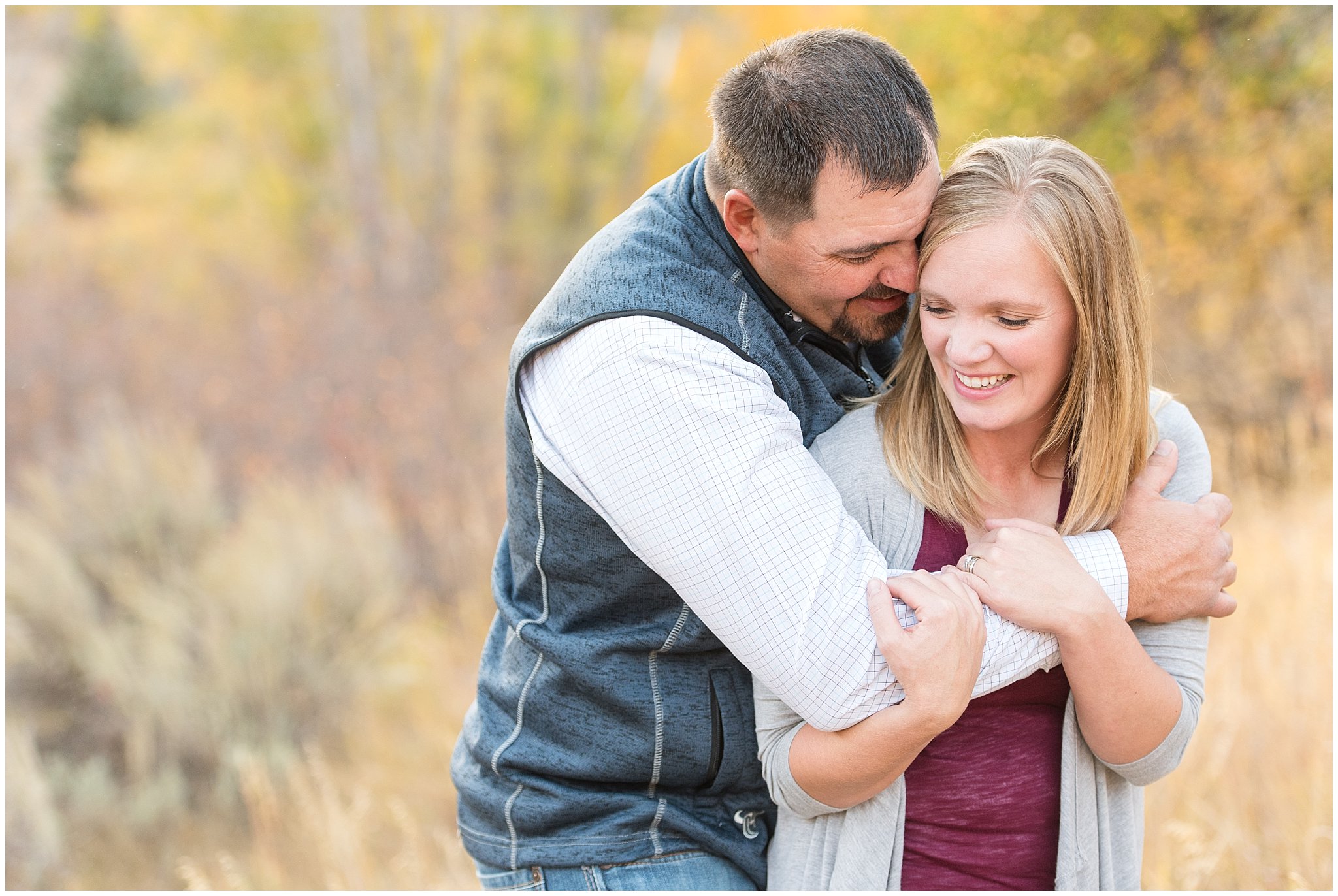 Candid couple picture | Fall family photo session at Snowbasin | Snowbasin Resort | Jessie and Dallin Photography