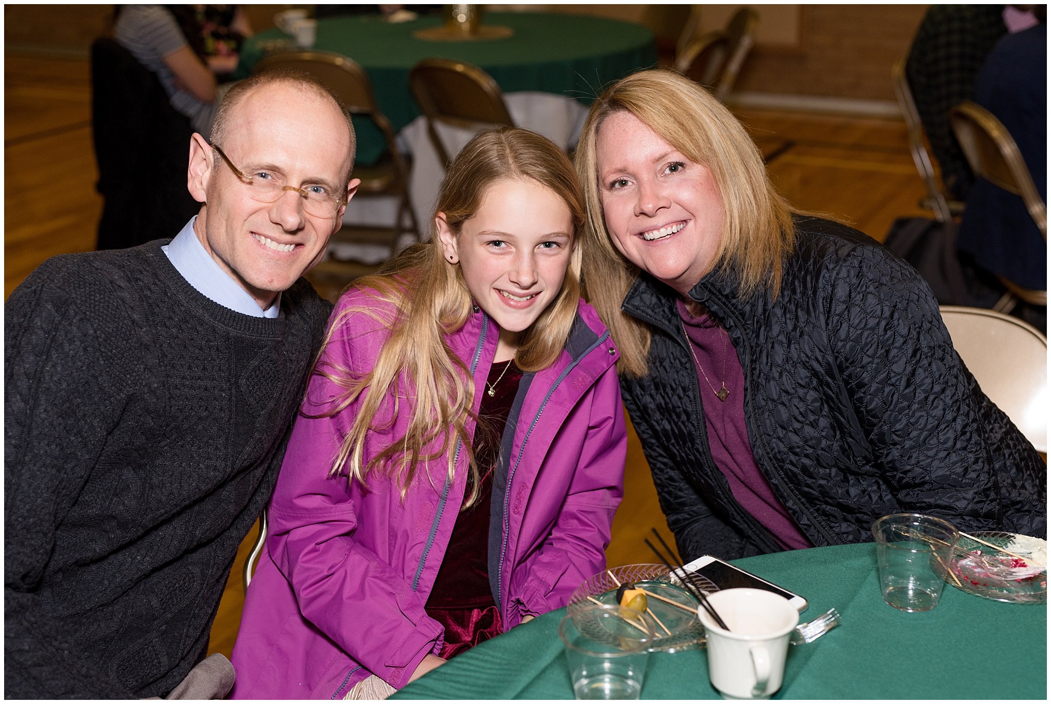 Wedding reception guests | Ogden Temple Winter Wedding | Emerald Green and Pink Wedding | Jessie and Dallin Photography