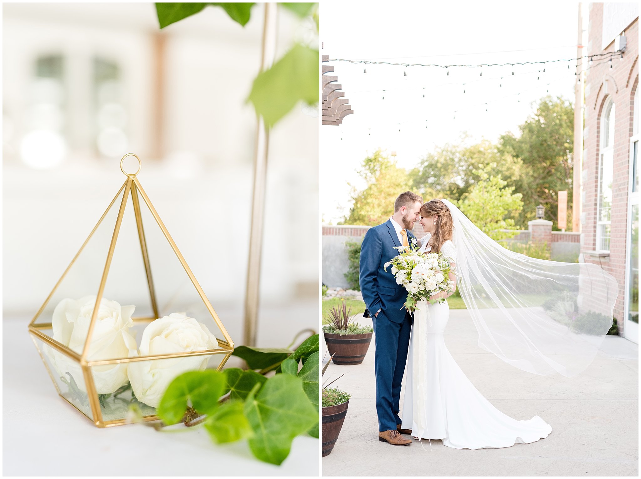 Talia Event Center Wedding | Bride and groom outside | Jessie and Dallin Photography