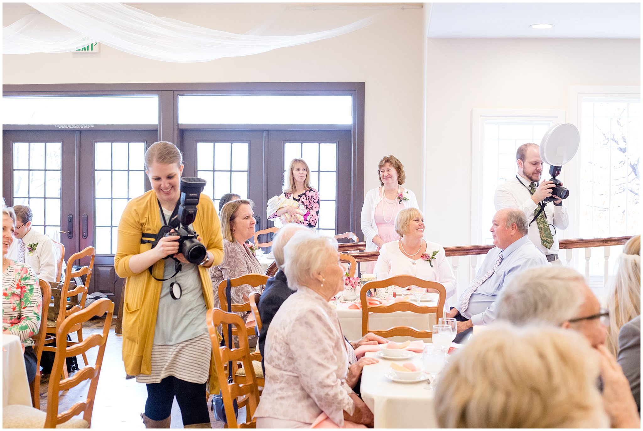 Utah Photographers at luncheon at Eldredge Manor | Husband and Wife Photography Team | Jessie and Dallin Photography