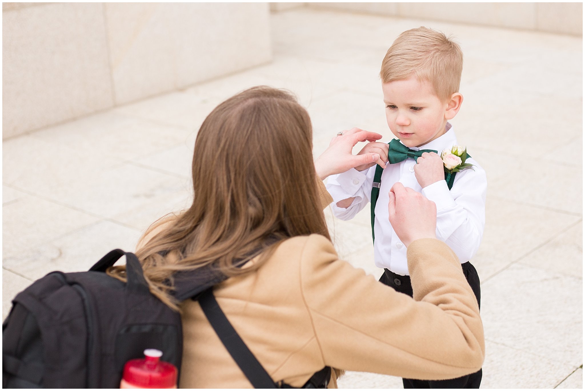 Utah Photographers with bridal party at Ogden Temple | Husband and Wife Photography Team | Jessie and Dallin Photography