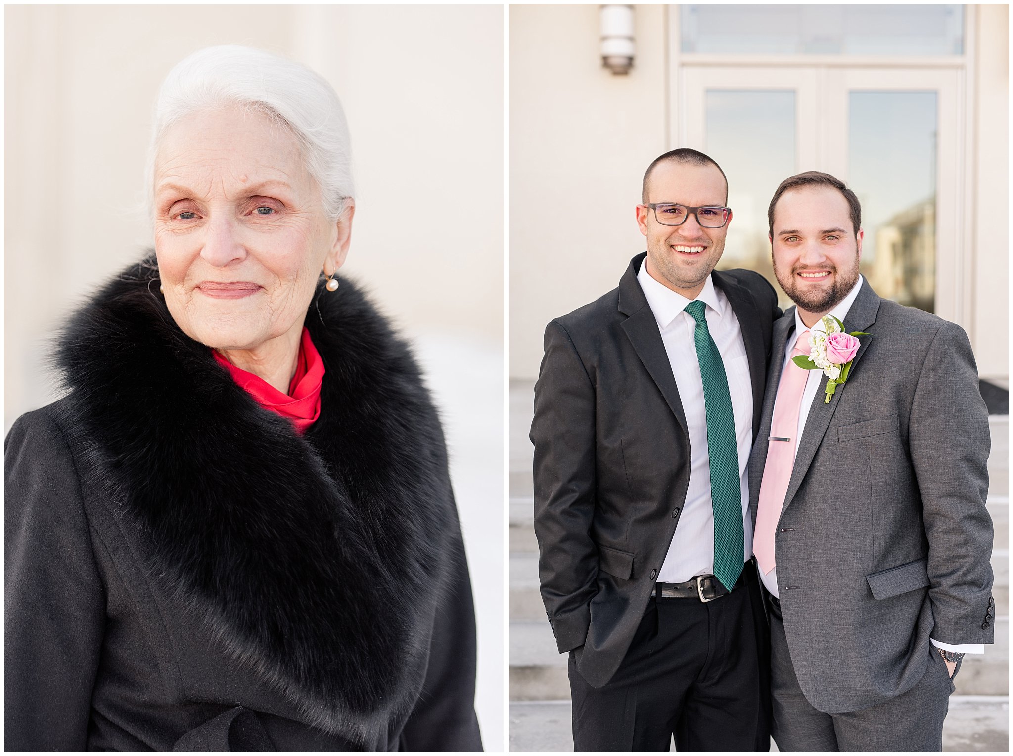 Groom with family | Ogden Temple Wedding | Jessie and Dallin Photography