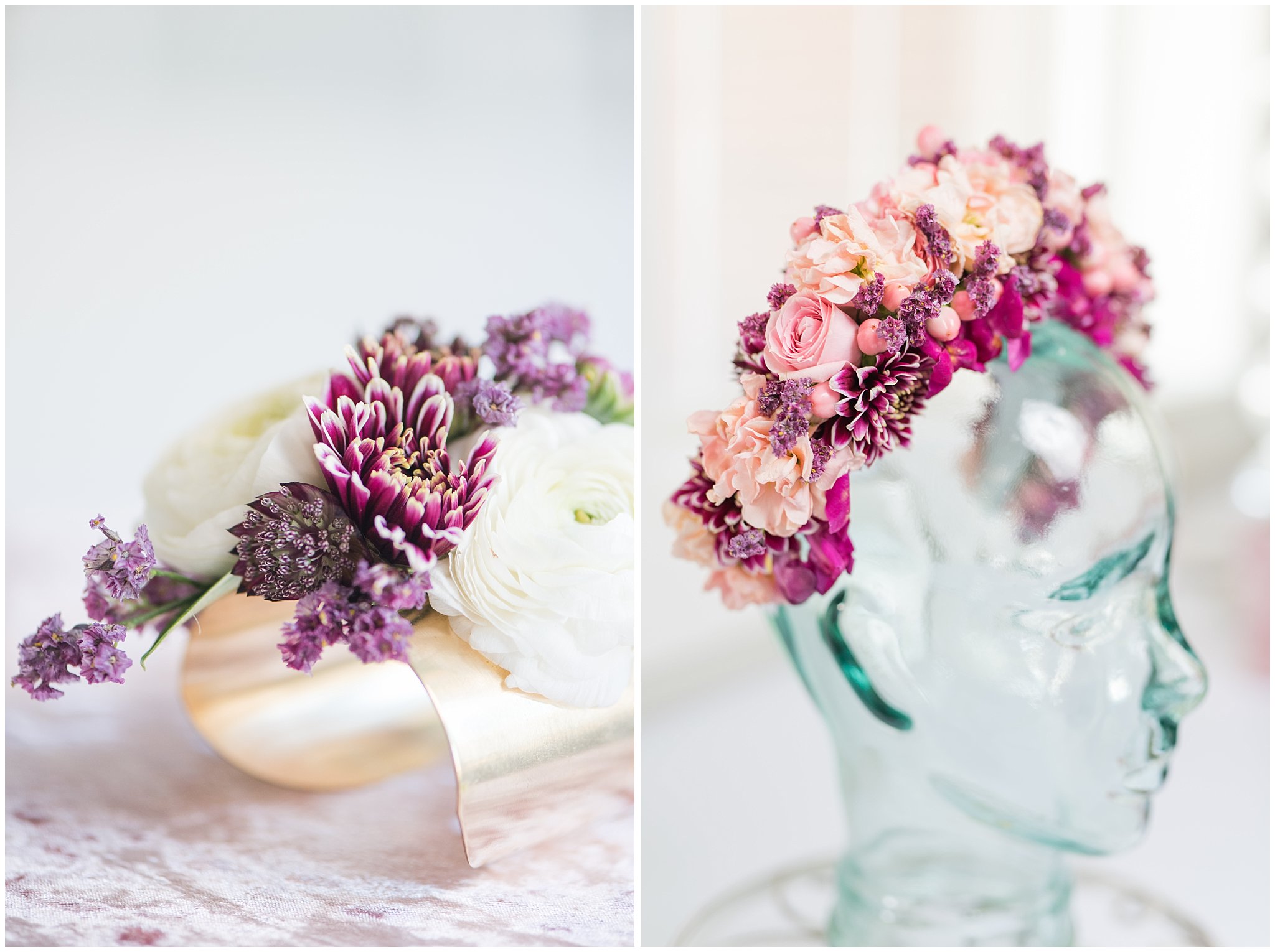 Corsage and flower crown | Dancing Daisies Floral | Jessie and Dallin Photography