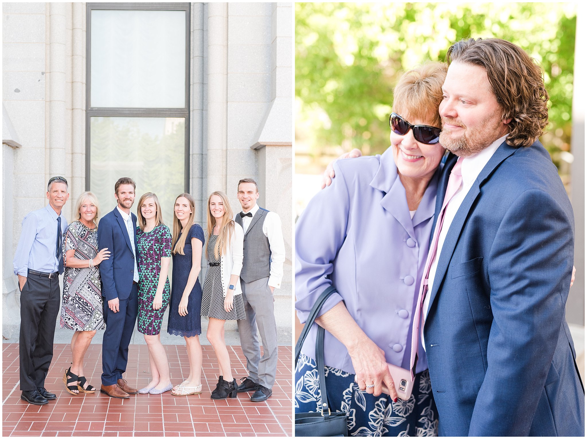 Guests at spring temple sealing | Sealing at the Salt Lake Temple and Grand America | Jessie and Dallin Photography