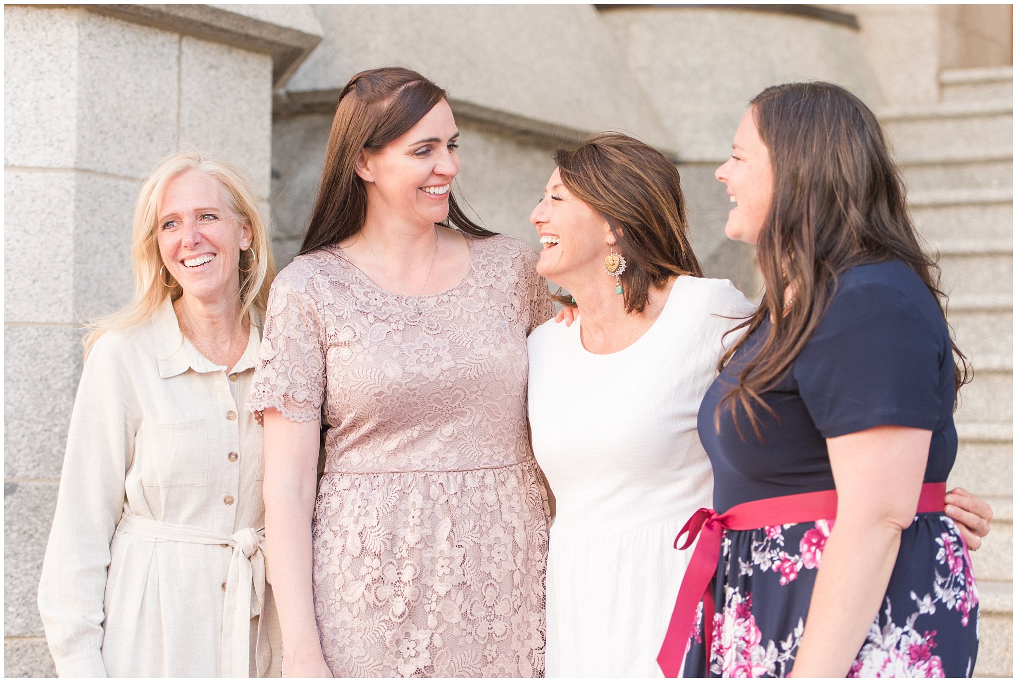 Family portraits at spring temple sealing | Sealing at the Salt Lake Temple and Grand America | Jessie and Dallin Photography