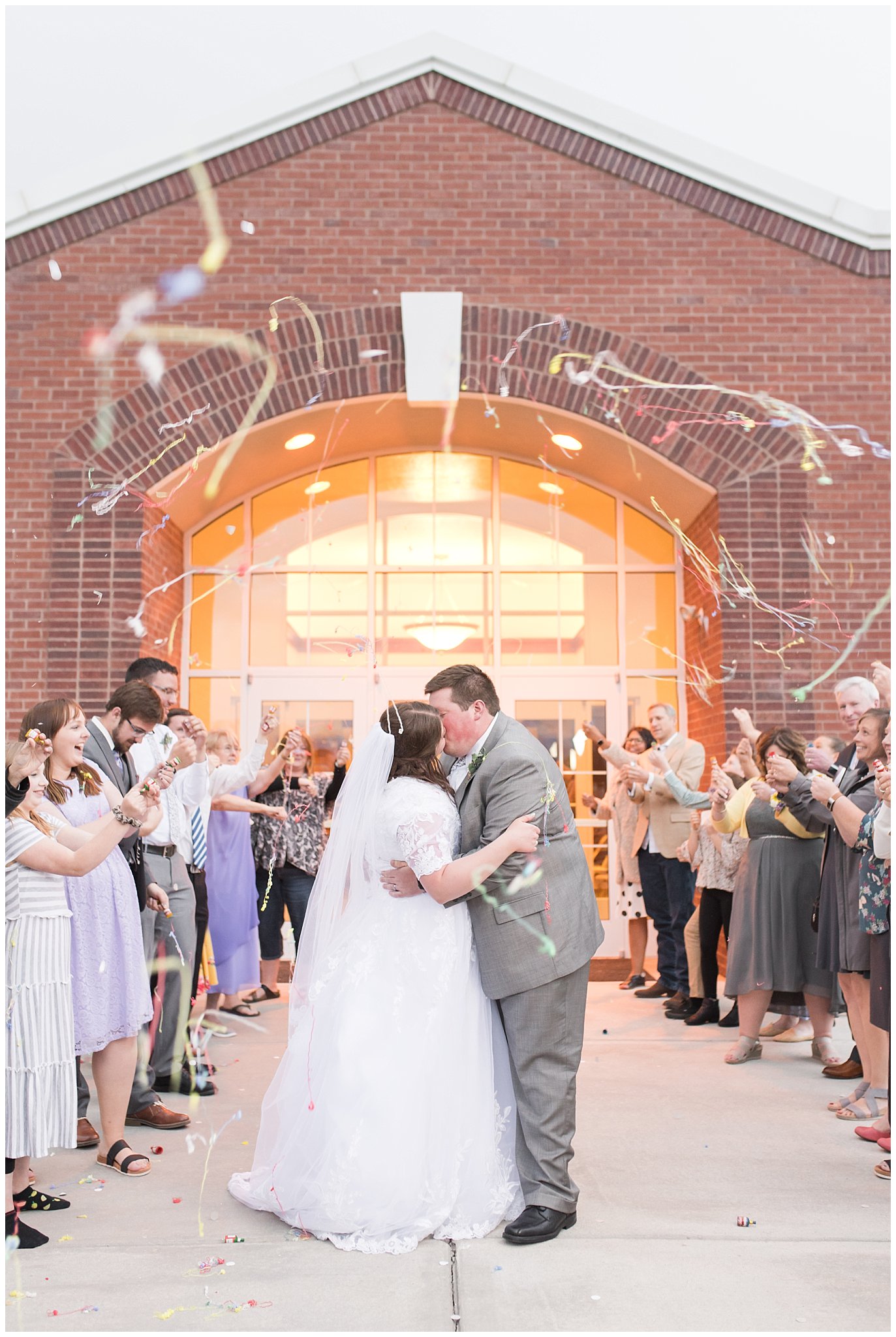 Confetti wedding exit | Utah Wedding | Jessie and Dallin Photography