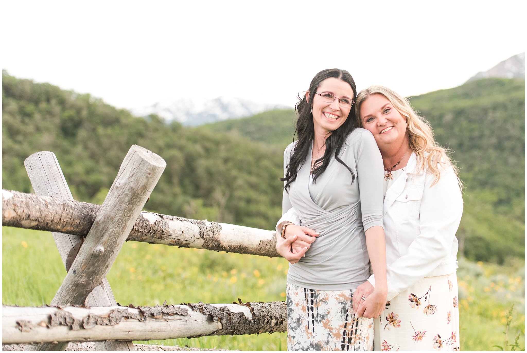 Couple in the mountains with bouquet and sunflowers | Summer Mountain Engagement | Jessie and Dallin Photography