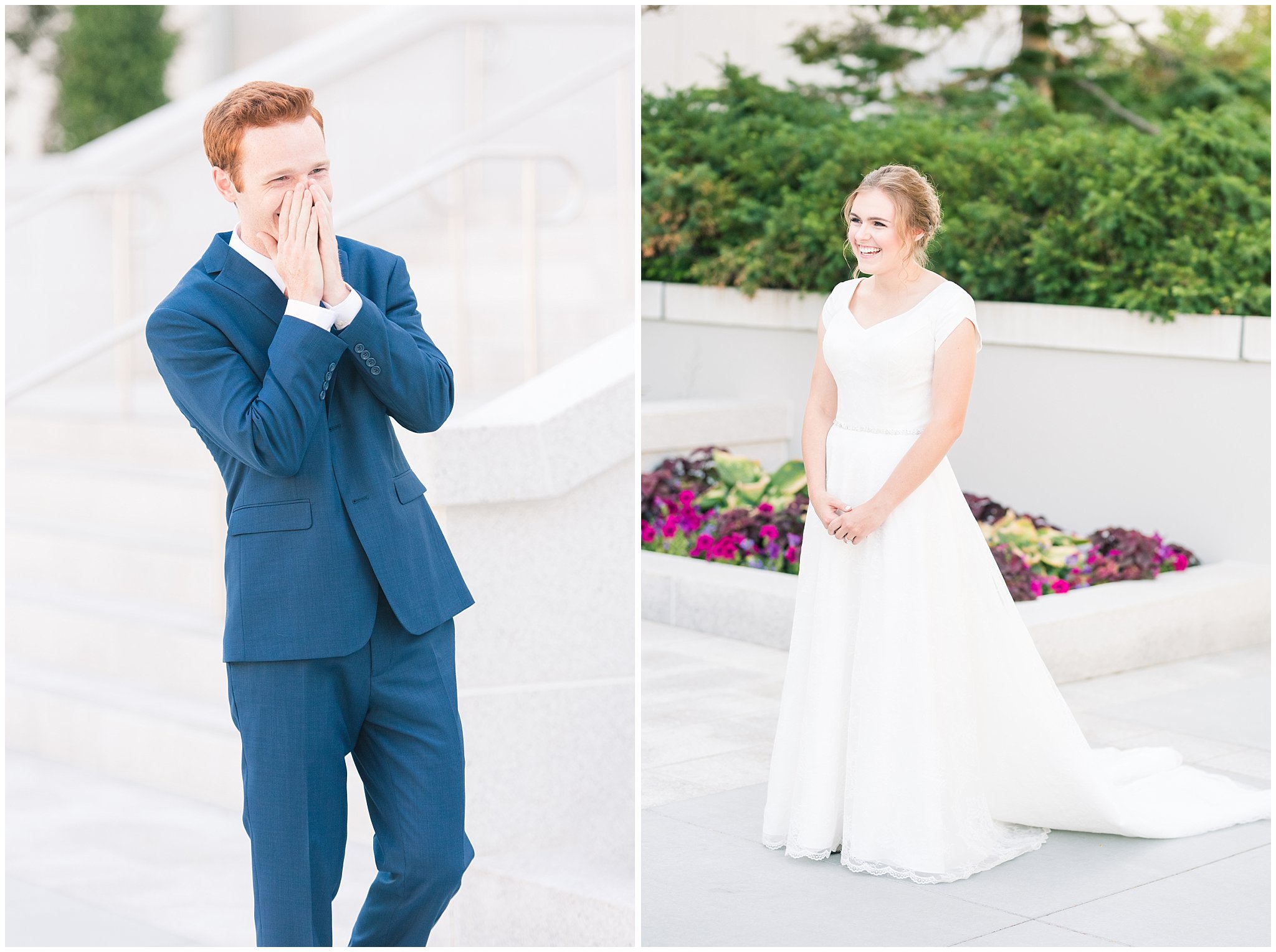 First look at the Bountiful Temple | Bountiful Temple Summer Formal Session | Utah Weddings | Jessie and Dallin Photography