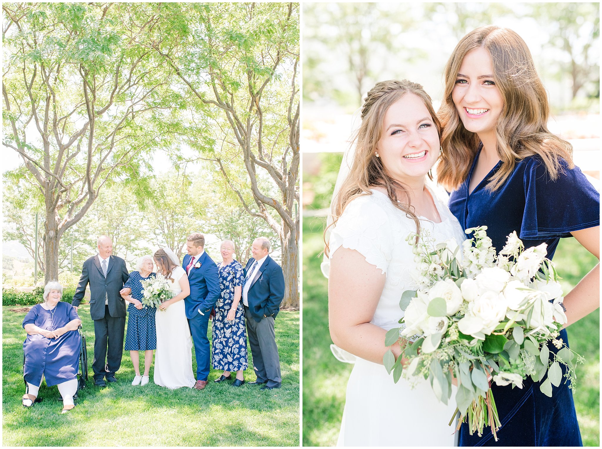 Family Portraits after temple wedding | Summer Bountiful Temple Wedding | Jessie and Dallin Photography