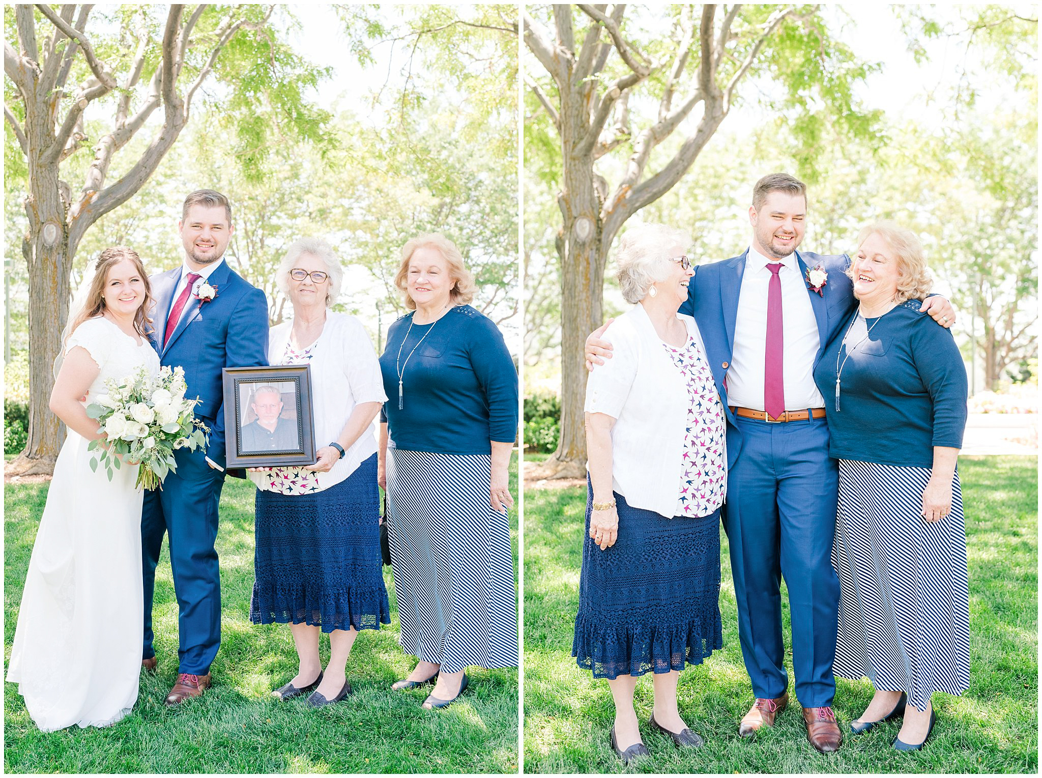 Family Portraits after temple wedding | Summer Bountiful Temple Wedding | Jessie and Dallin Photography