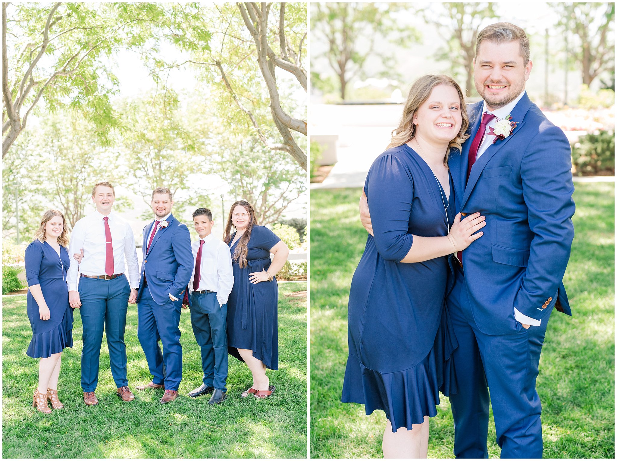 Family Portraits after temple wedding | Summer Bountiful Temple Wedding | Jessie and Dallin Photography