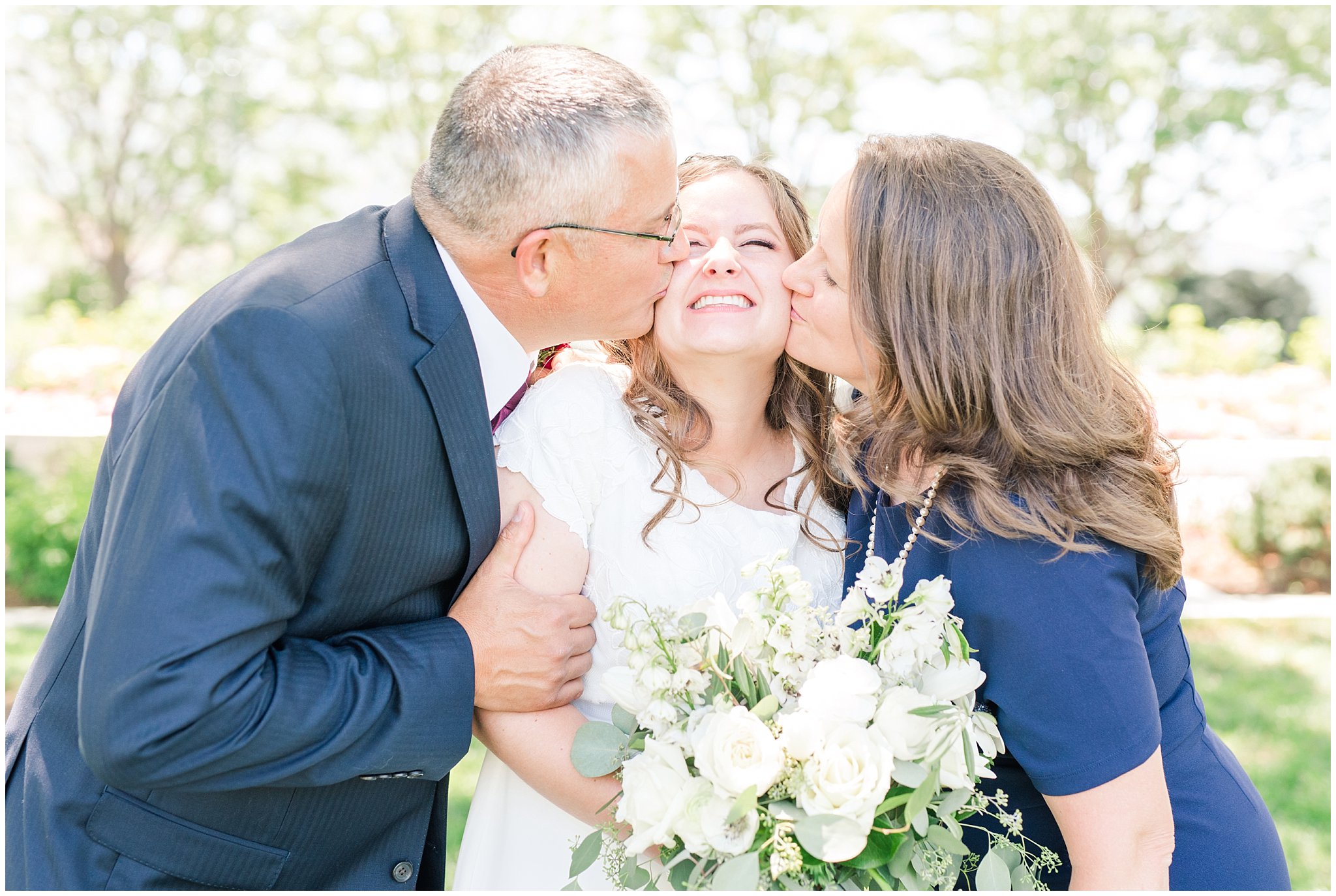 Family Portraits after temple wedding | Summer Bountiful Temple Wedding | Jessie and Dallin Photography