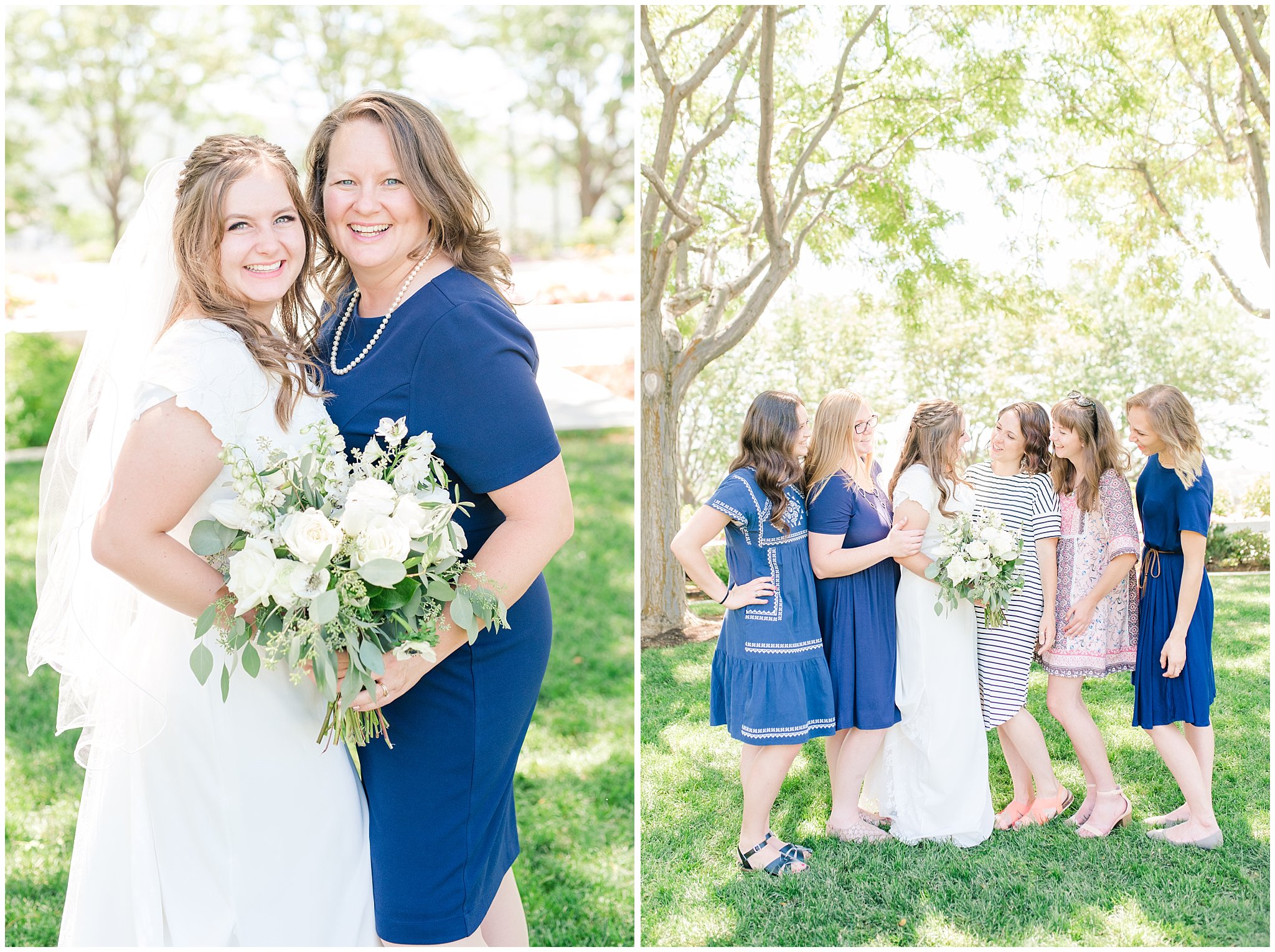 Family Portraits after temple wedding | Summer Bountiful Temple Wedding | Jessie and Dallin Photography