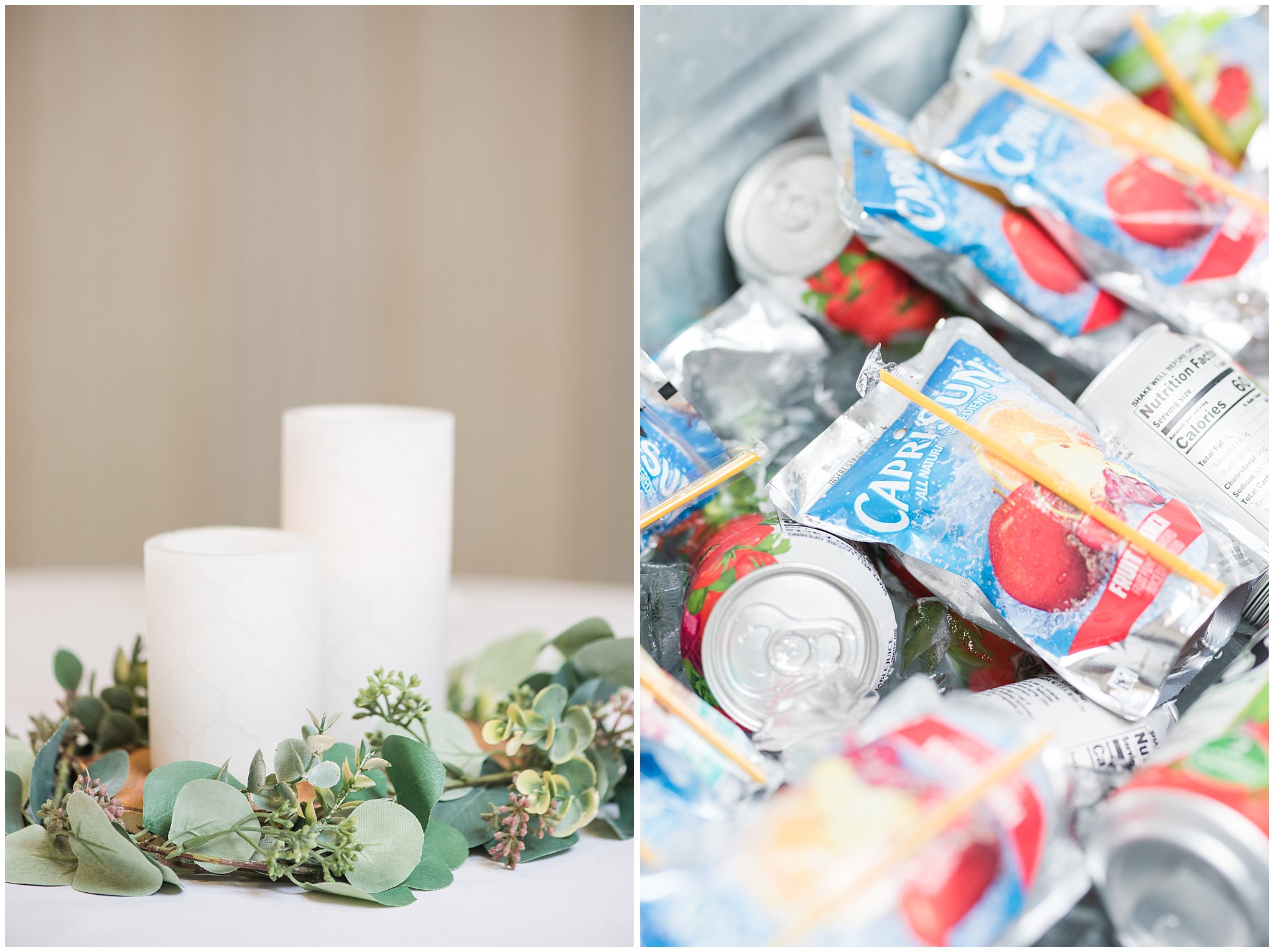 Reception centerpiece and drinks | Navy and wine wedding | Summer Bountiful Temple Wedding | Jessie and Dallin Photography