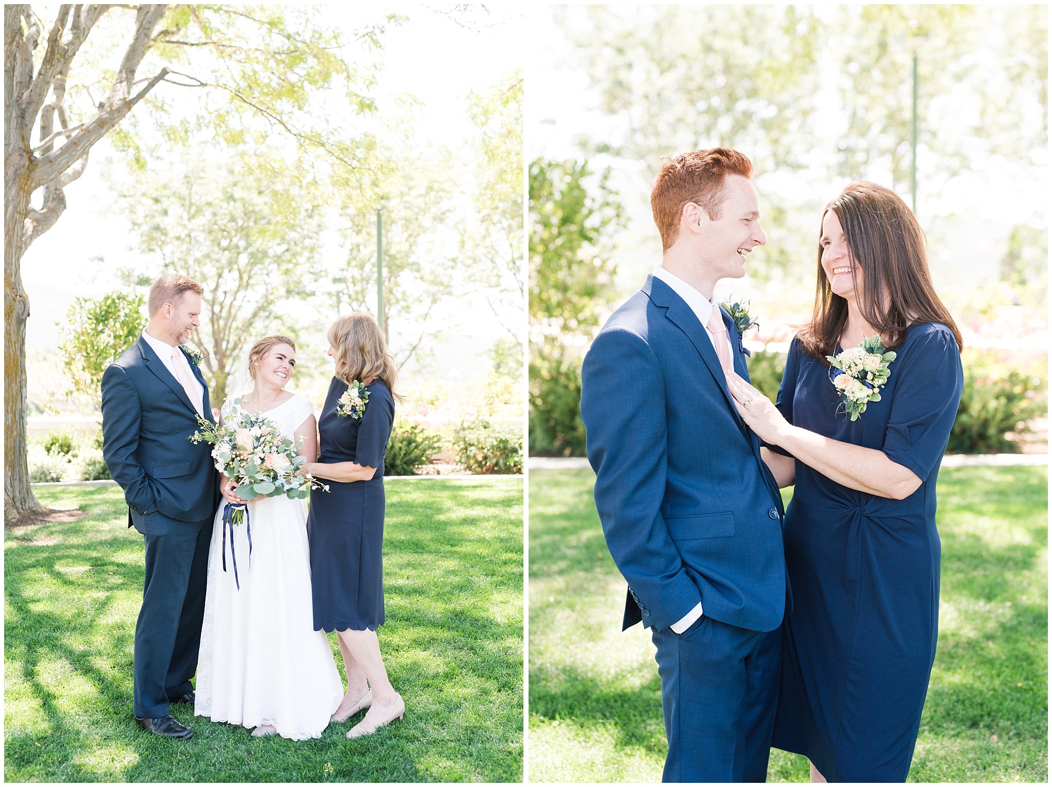 Family portraits at the temple | Bountiful Temple Wedding and Oak Hills Reception | Jessie and Dallin Photography