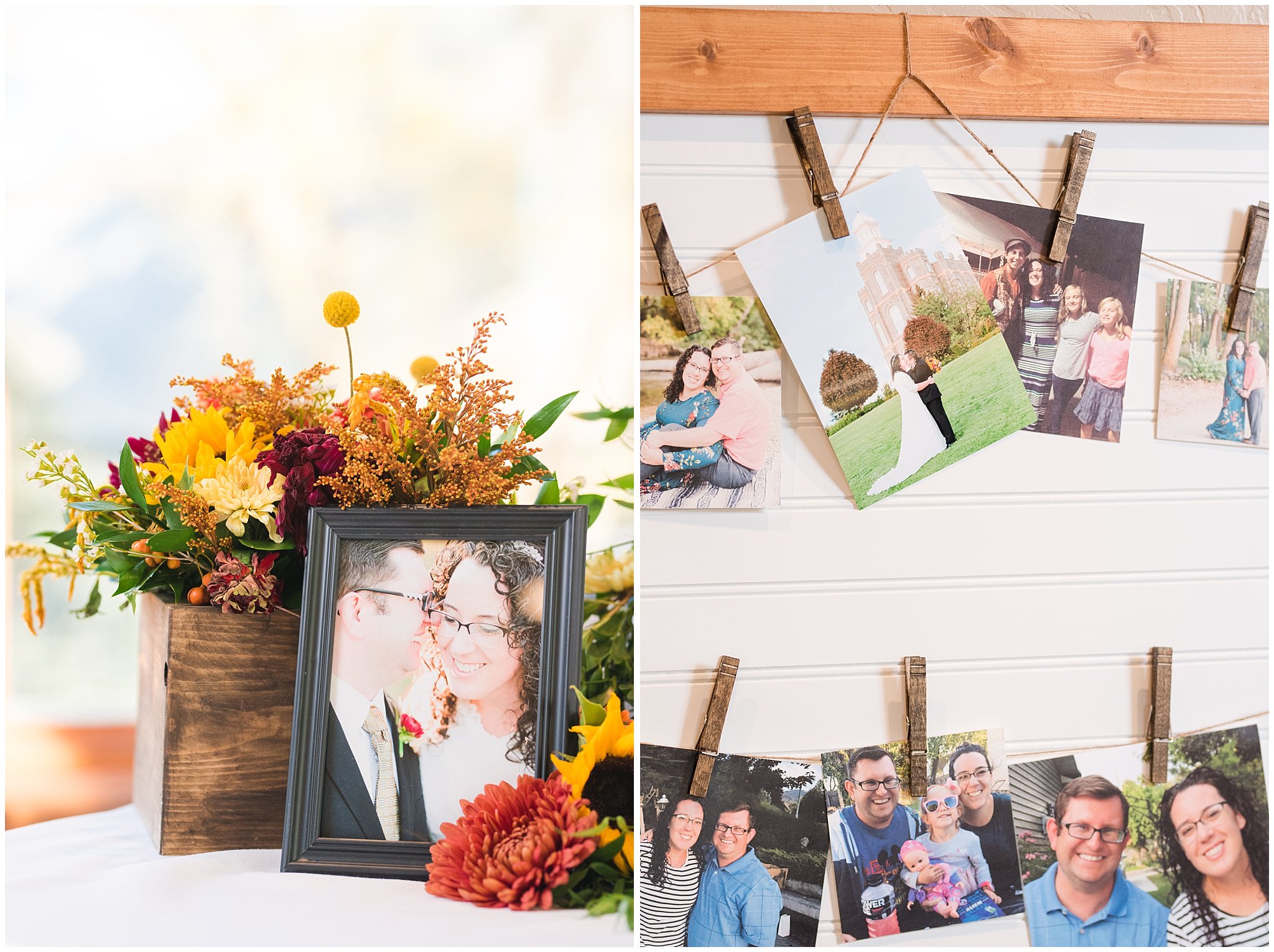 Fall reception decor | Logan Temple Fall Wedding and Logan Country Club Reception | Jessie and Dallin Photography