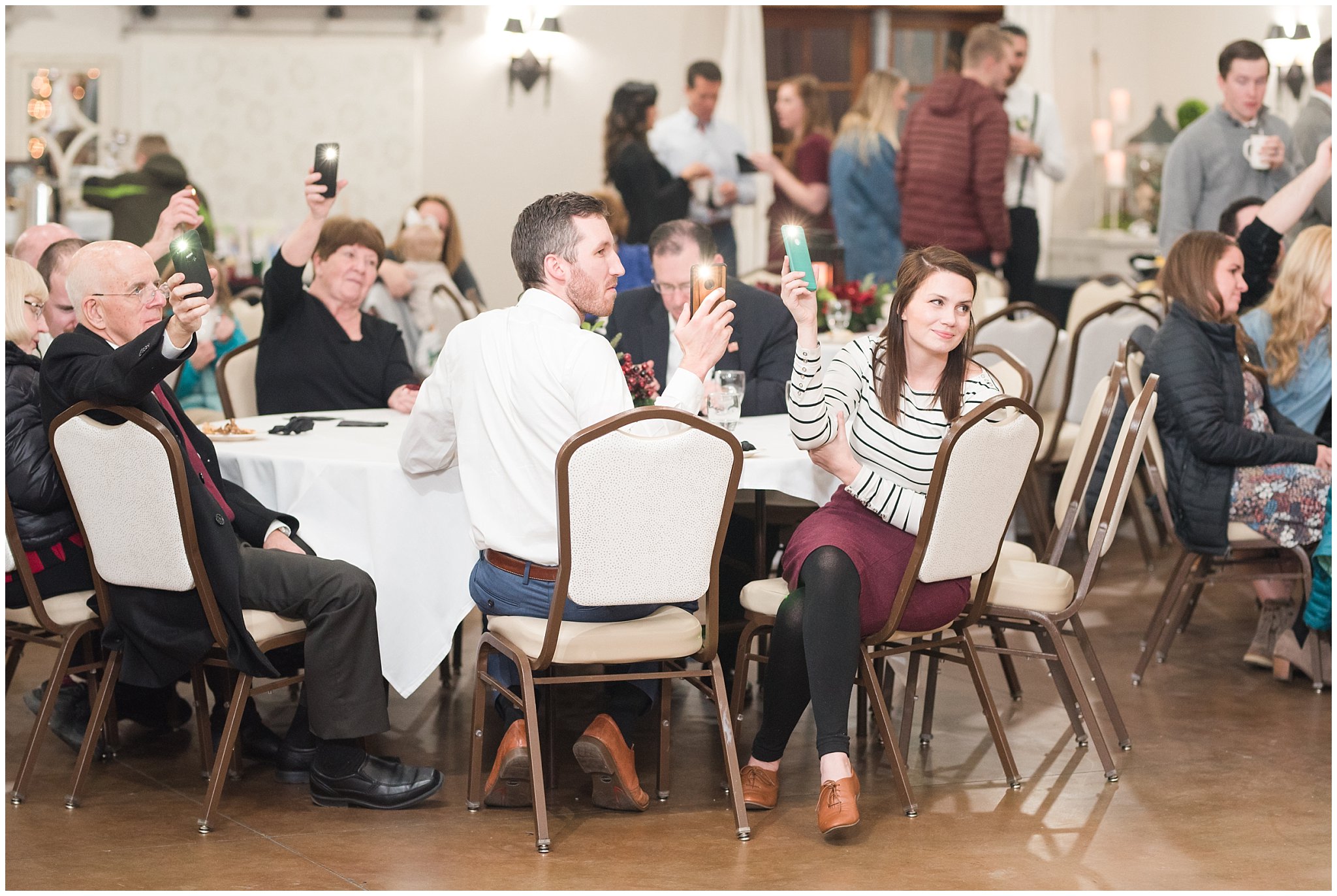 Bride and groom sing together at the Gathering Place at Gardner Village | Gardner Village Wedding | The Gathering Place | Jessie and Dallin Photography