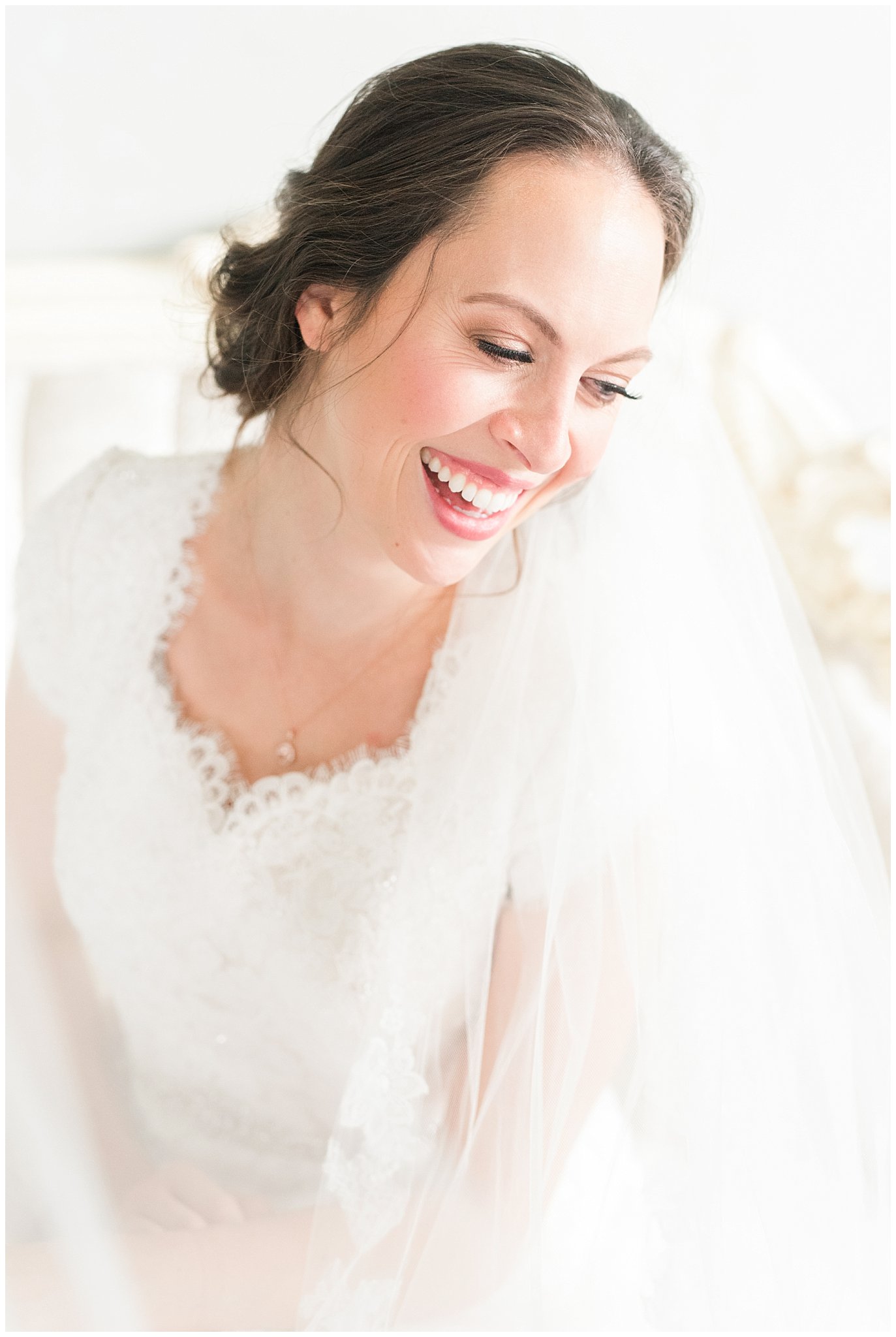 Bridal portrait with veil and dress from Latterydaybride at Oak Hills Reception and Event Center | Top Utah Wedding and Couples Photos 2019 | Jessie and Dallin Photography