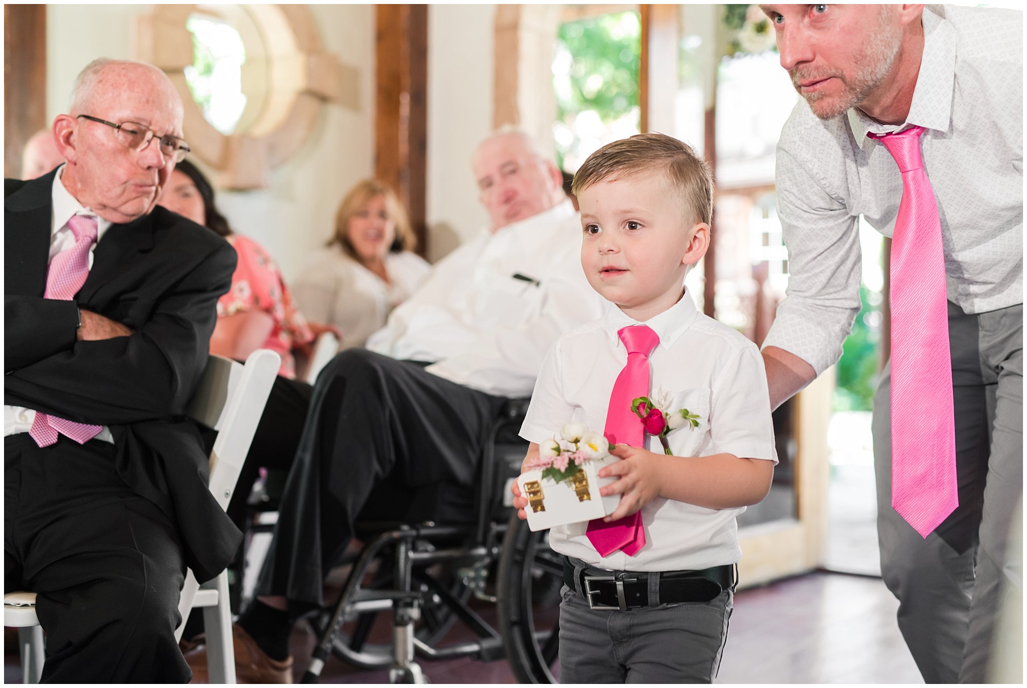 Ceremony in Railroad building at Wadley Farms | Wadley Farms Summer Wedding | Jessie and Dallin Photography