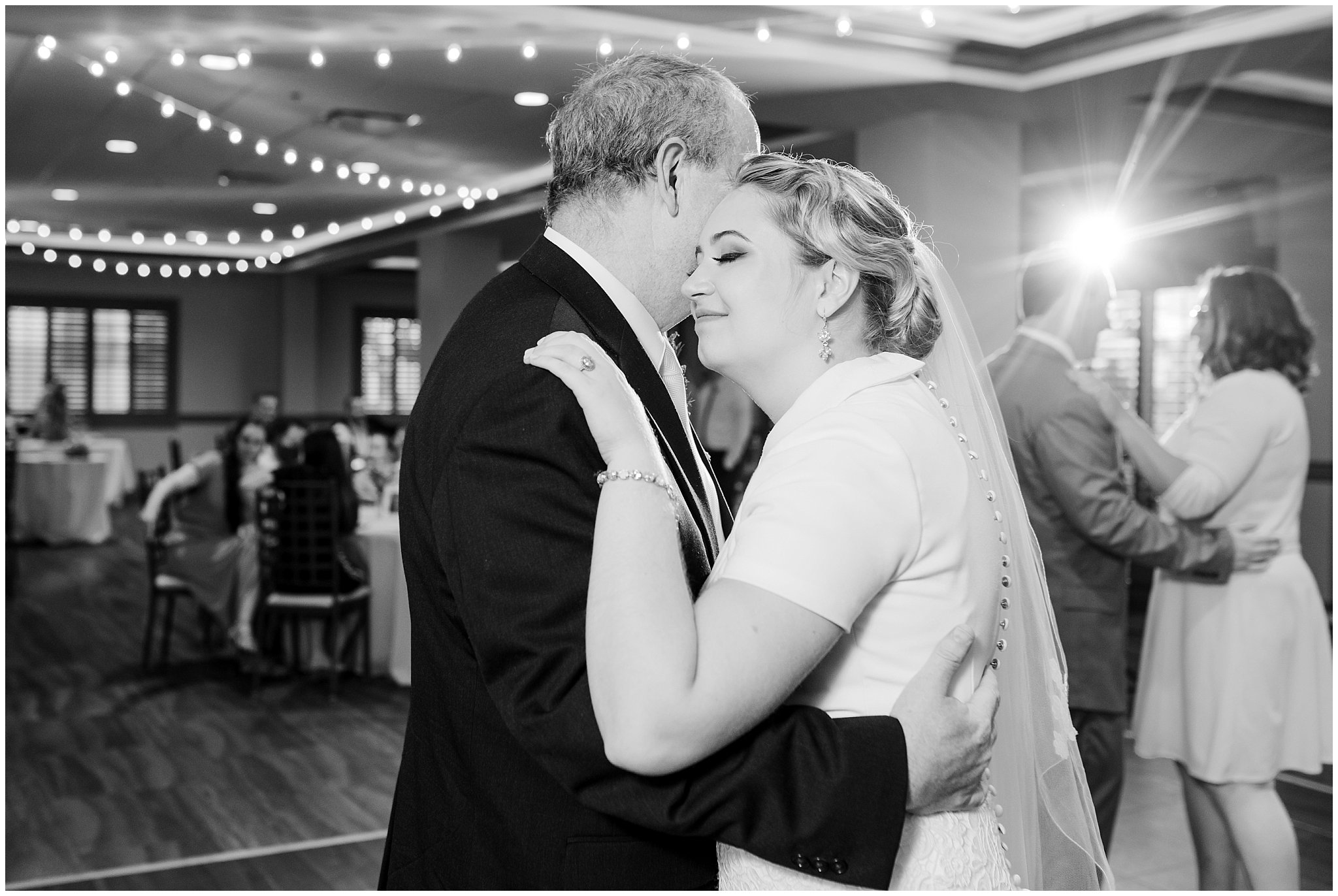 Father daughter and mother son dance during Fountain View Event Venue reception details | Fountain View Event Venue and Bountiful Temple Wedding | Jessie and Dallin Photography