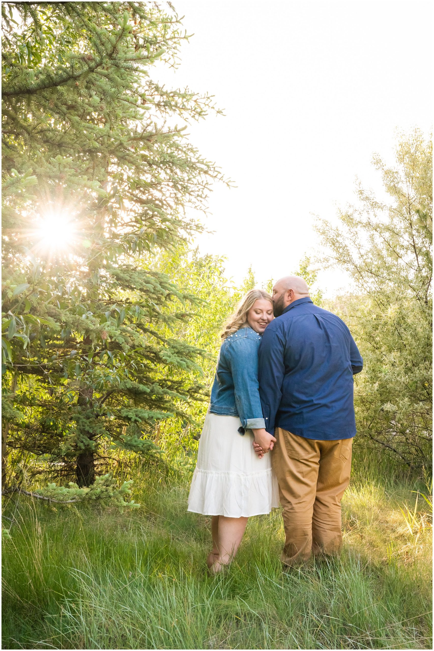 Couple in the mountains during Utah Mountain and Construction Site Engagement Session | Jessie and Dallin Photography